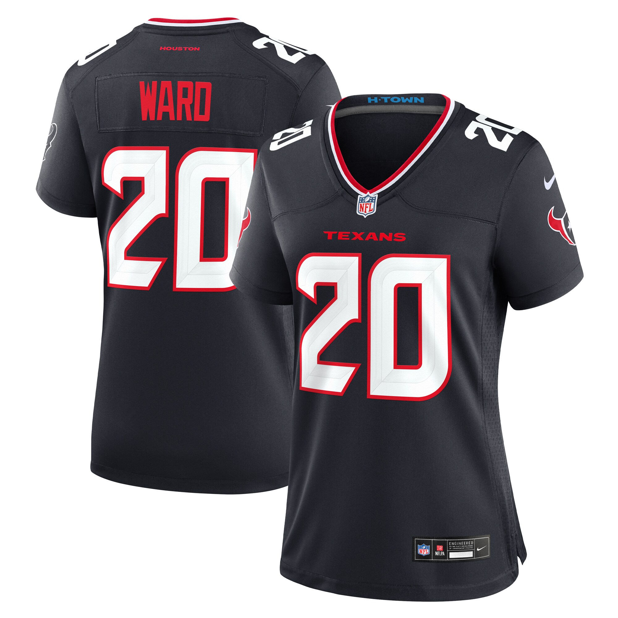 Women's Houston Texans Jimmie Ward Navy Team Game Jersey Js7366