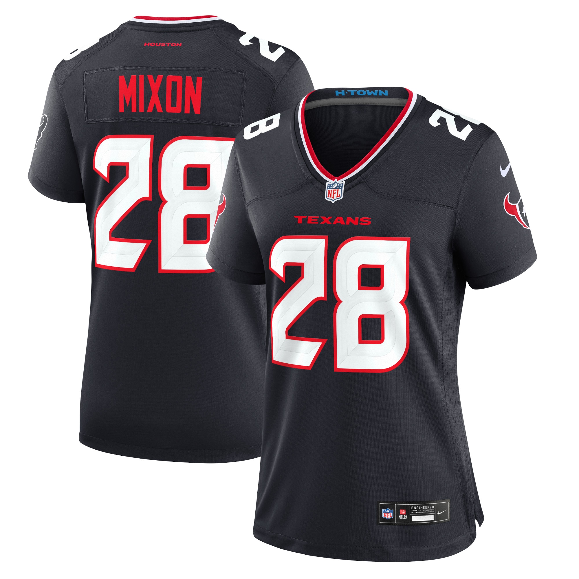 Women's Houston Texans Joe Mixon Navy Game Jersey Js7759