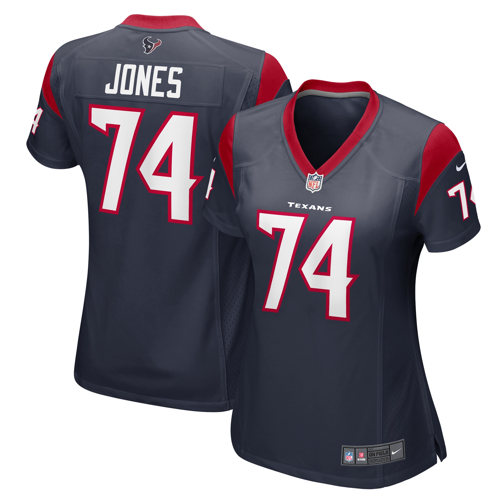 Women's Houston Texans Josh Jones Navy Team Game Jersey Js5083