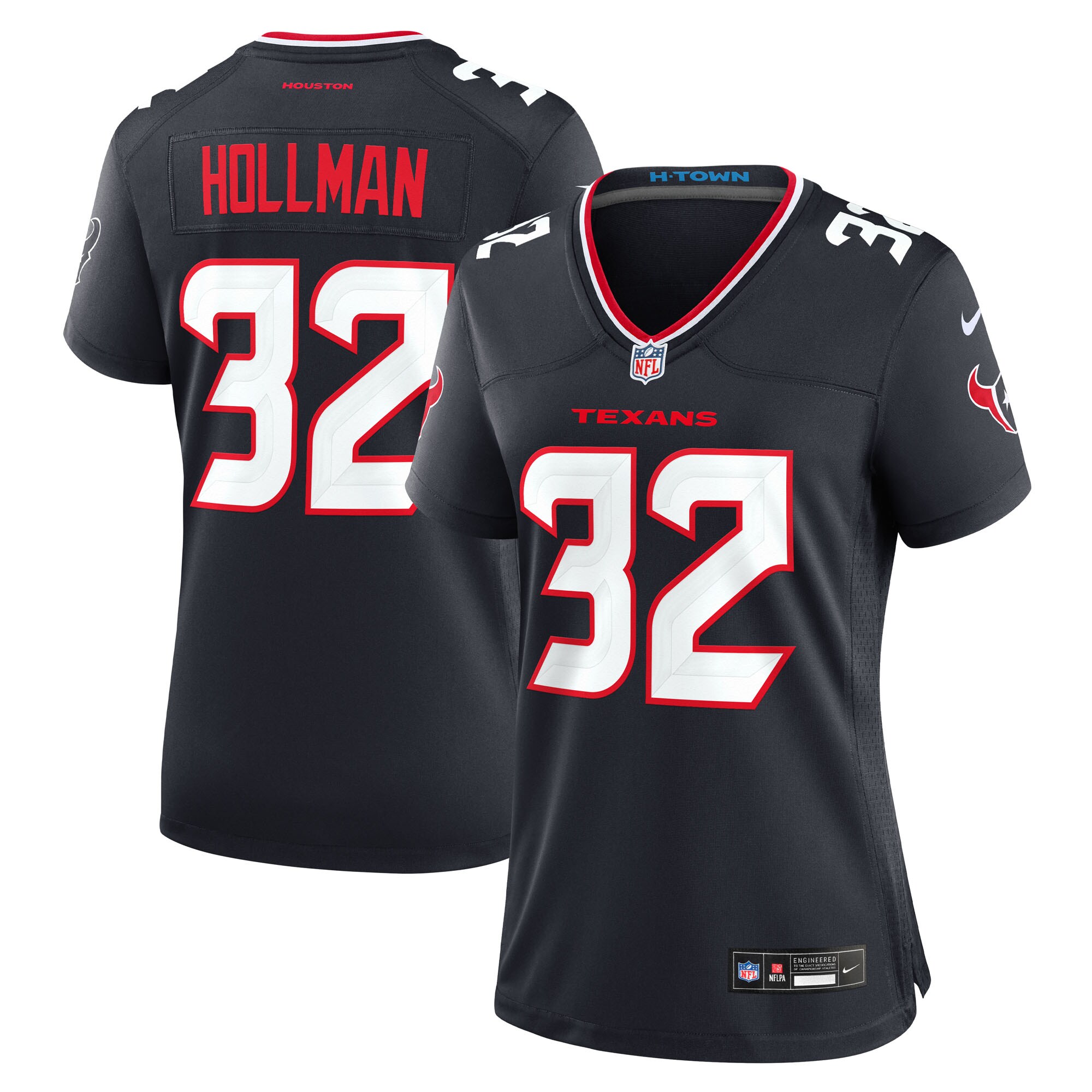 Women's Houston Texans Ka'dar Hollman Navy Team Game Jersey Js6931