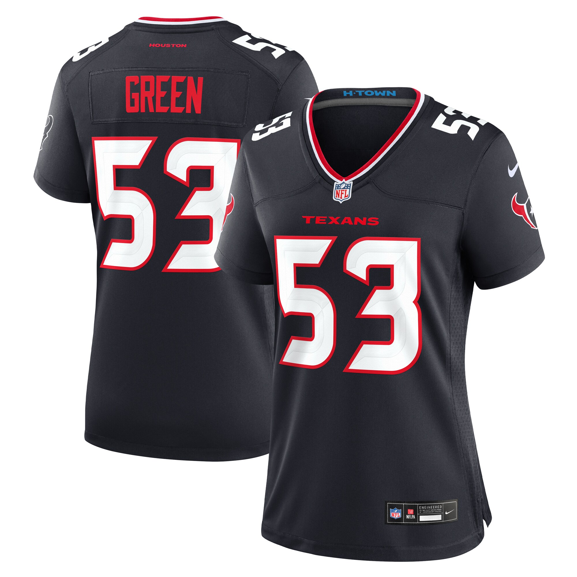 Women's Houston Texans Kendrick Green Navy Team Game Jersey Js2922