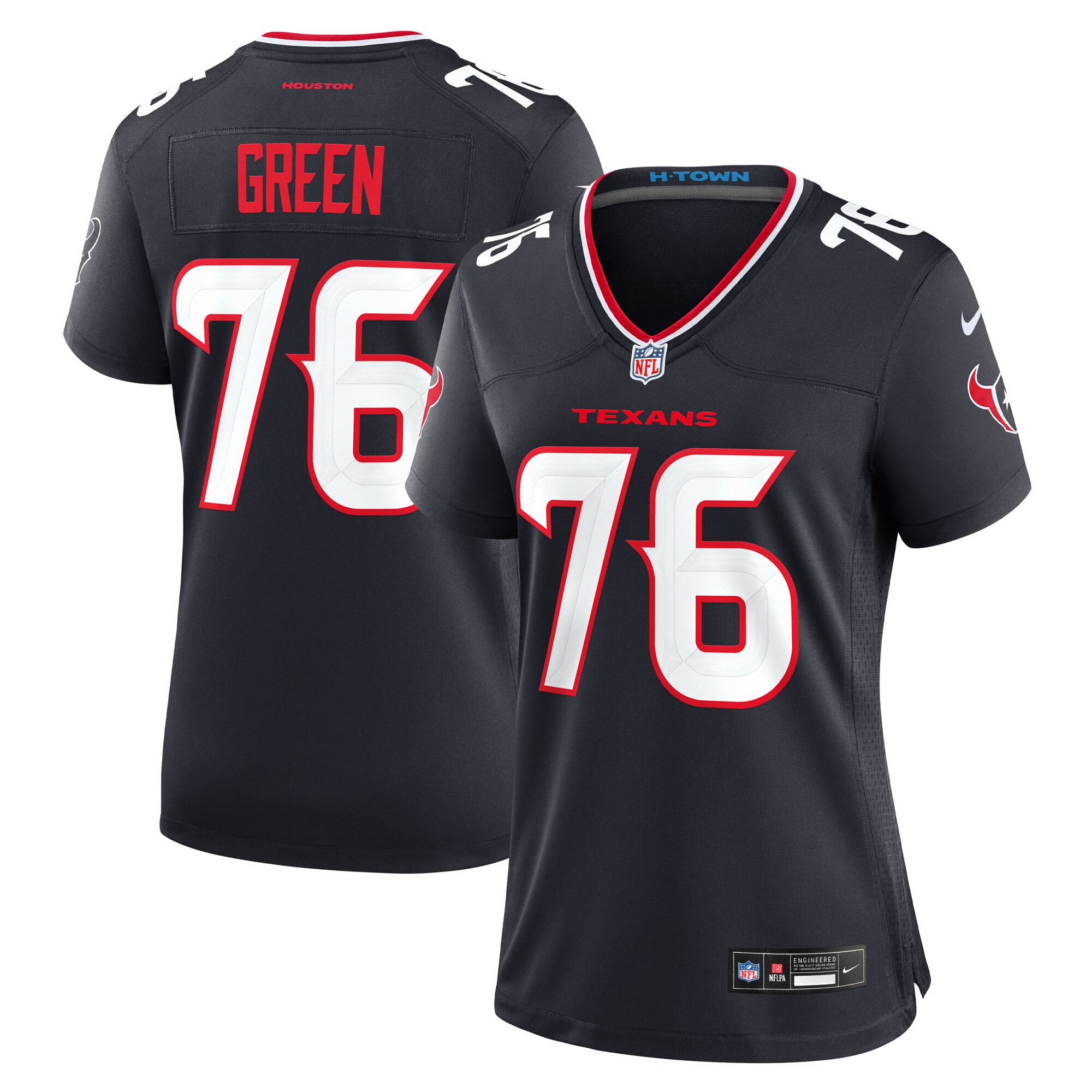 Women's Houston Texans Kenyon Green Navy Team Game Jersey Js5020