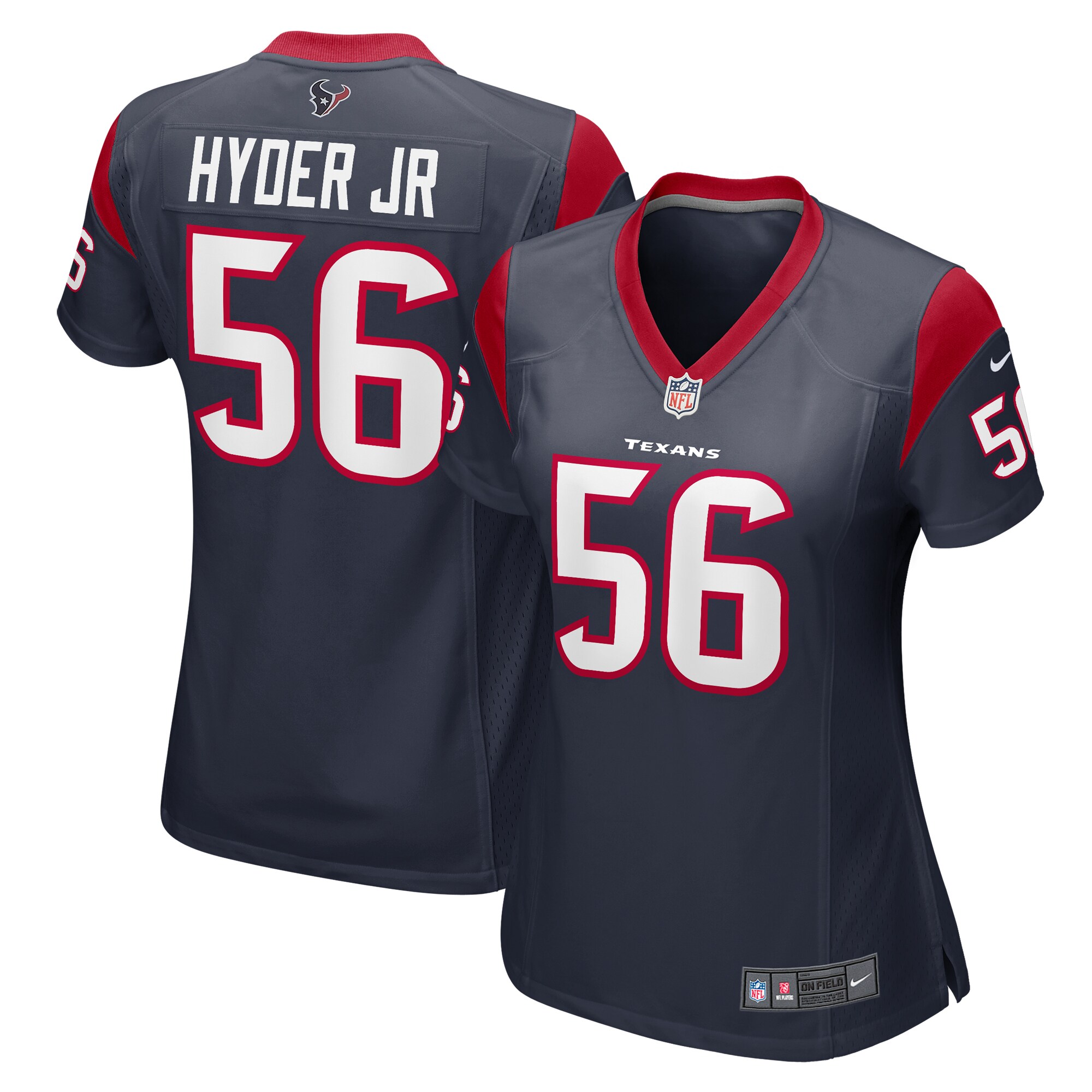 Women's Houston Texans Kerry Hyder Jr. Navy Game Jersey Js6360