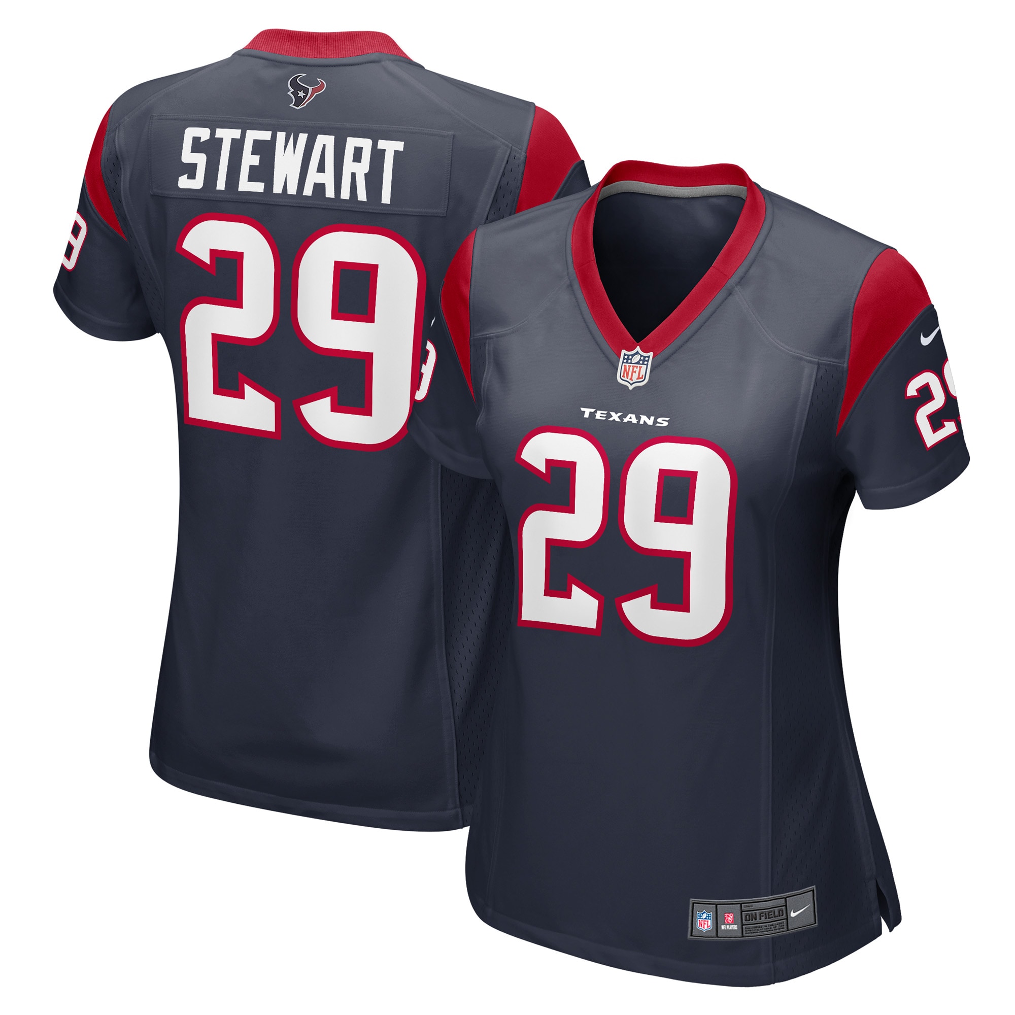 Women's Houston Texans M.j. Stewart Navy Game Player Jersey Js8559