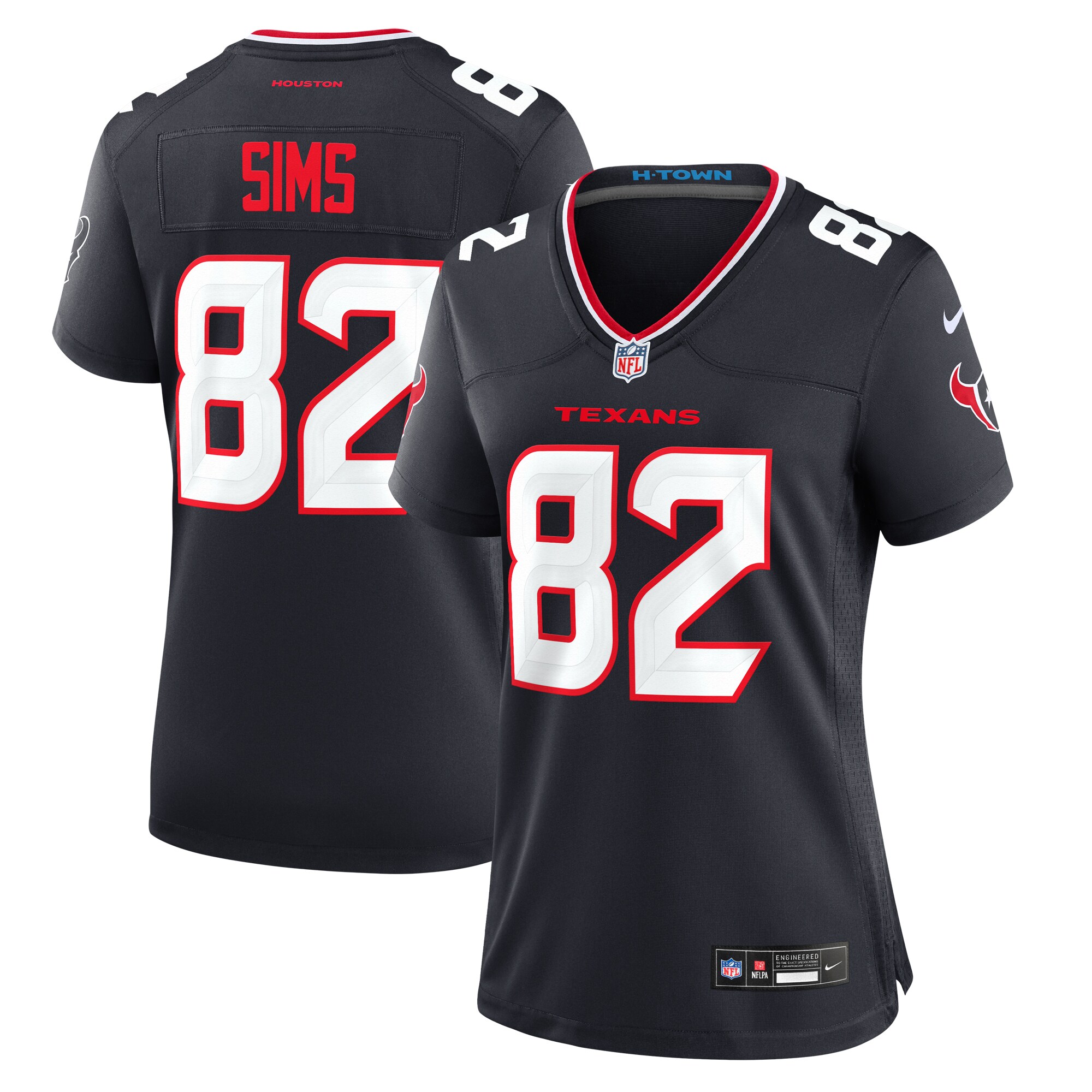 Women's Houston Texans Steven Sims Navy Team Game Jersey Js1510