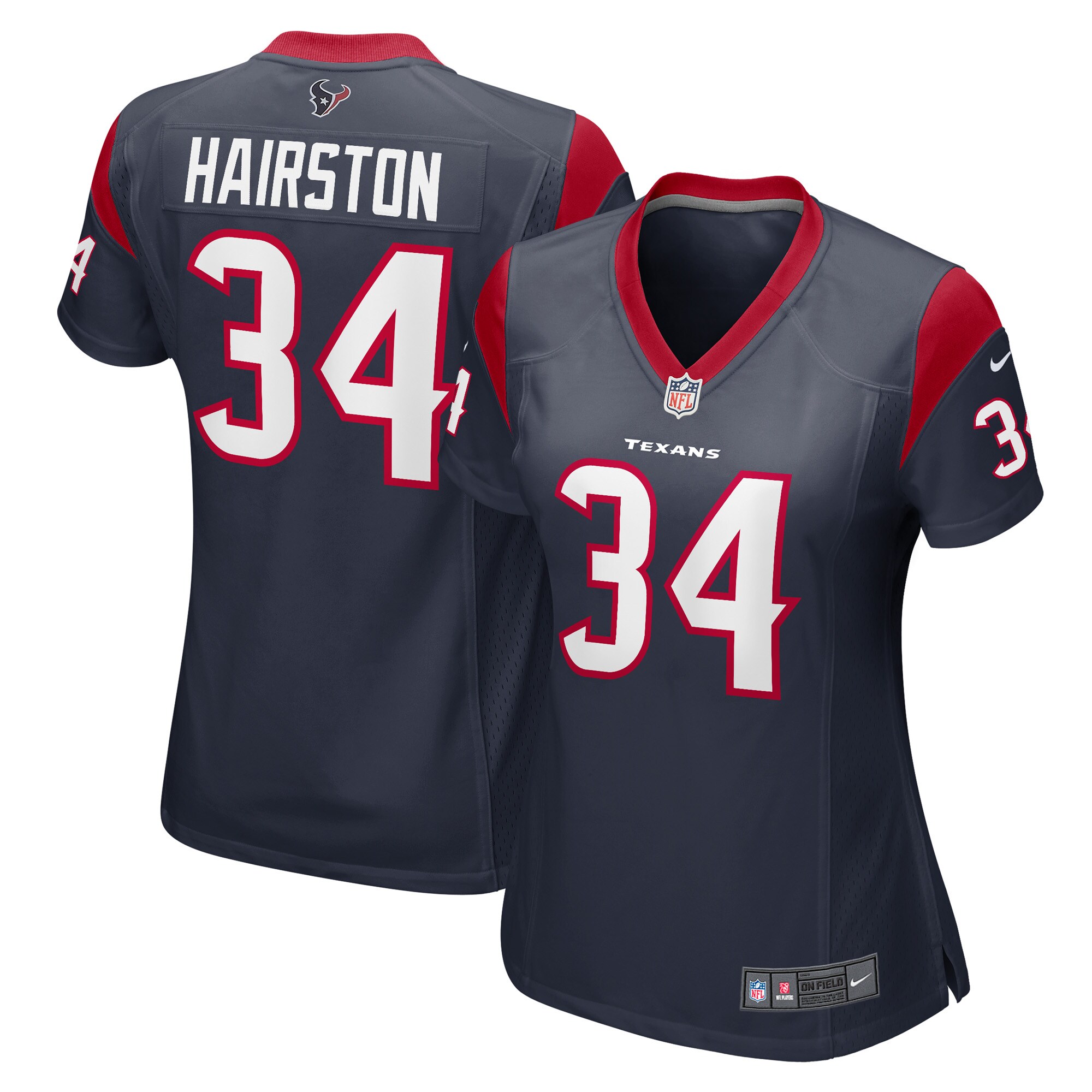 Women's Houston Texans Troy Hairston Navy Game Player Jersey Js1971