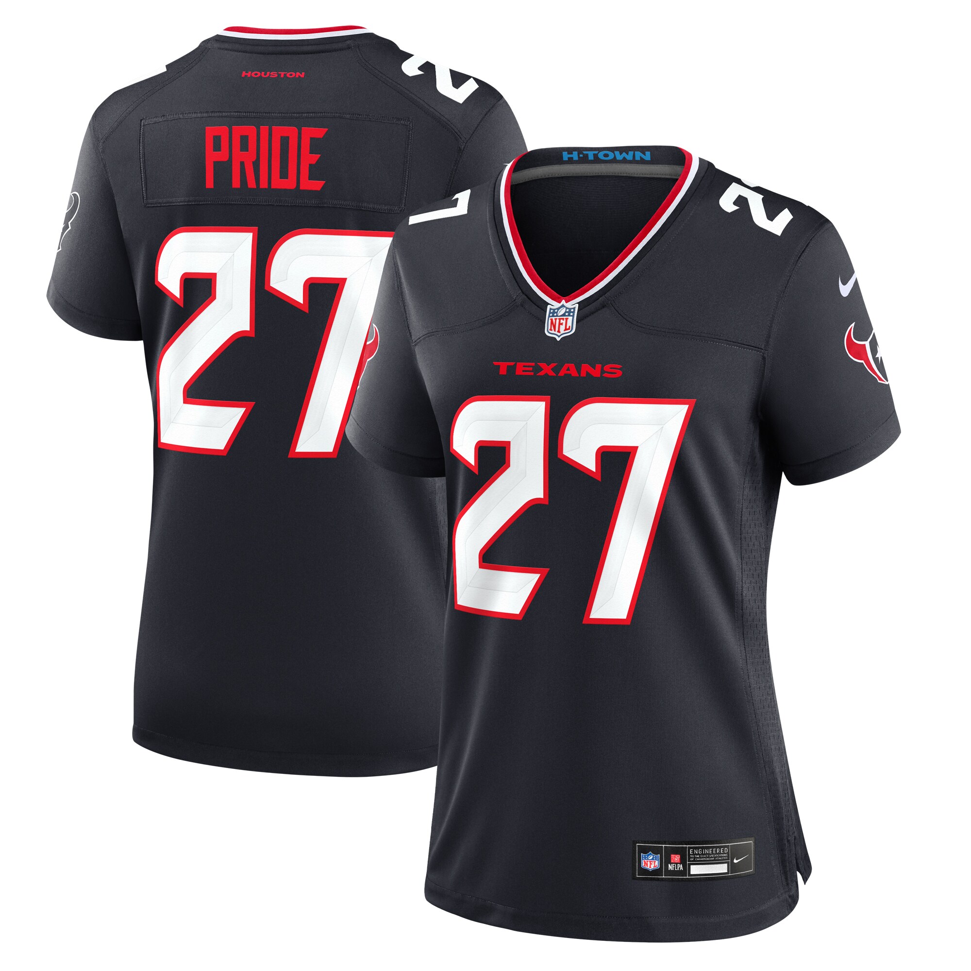 Women's Houston Texans Troy Pride Navy Team Game Jersey Js9011
