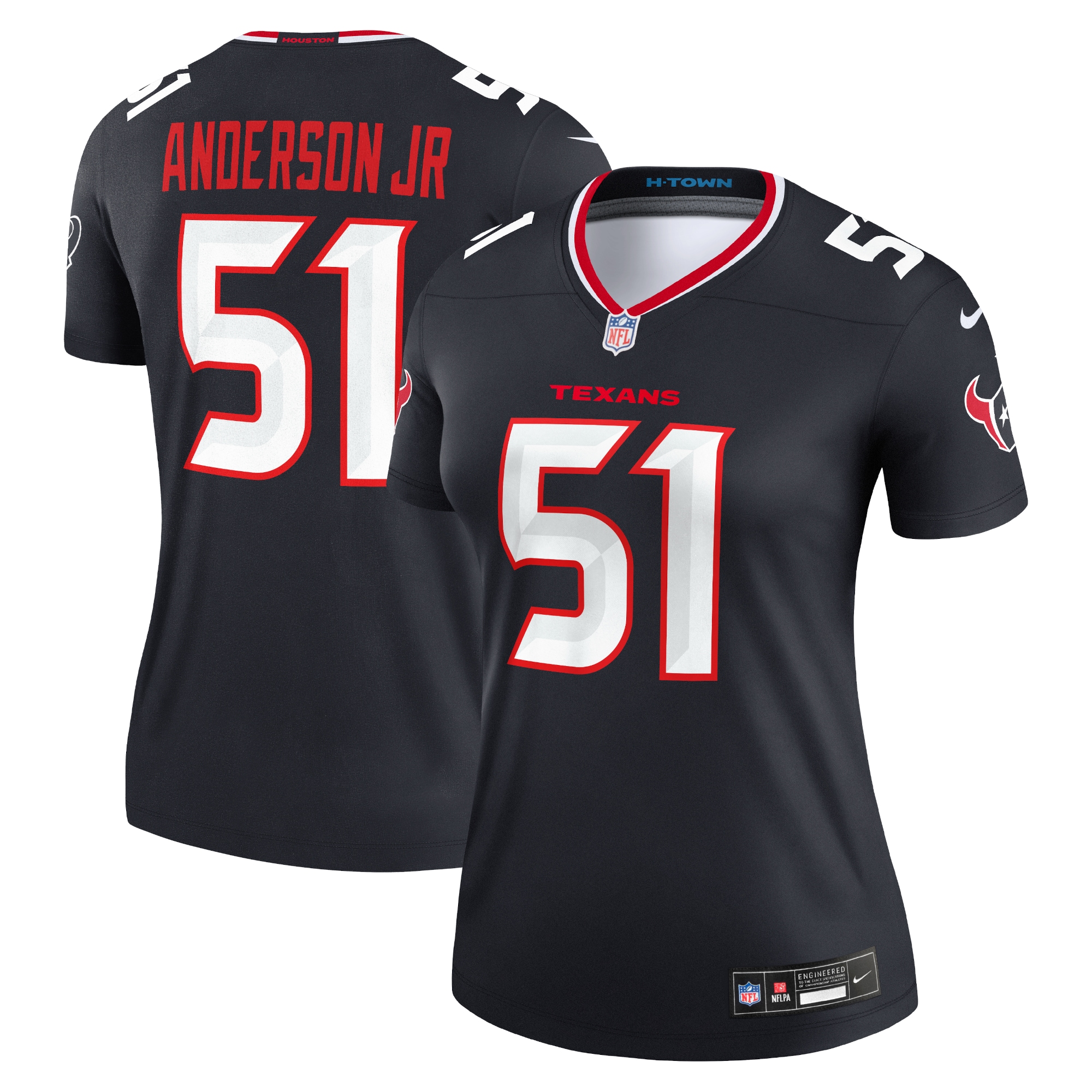 Women's Houston Texans Will Anderson Jr. Navy Legend Player Performance Top Js3204