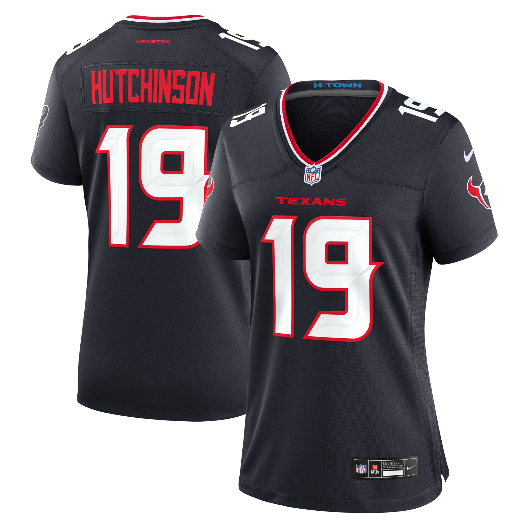 Women's Houston Texans Xavier Hutchinson Navy Team Game Jersey Js5309