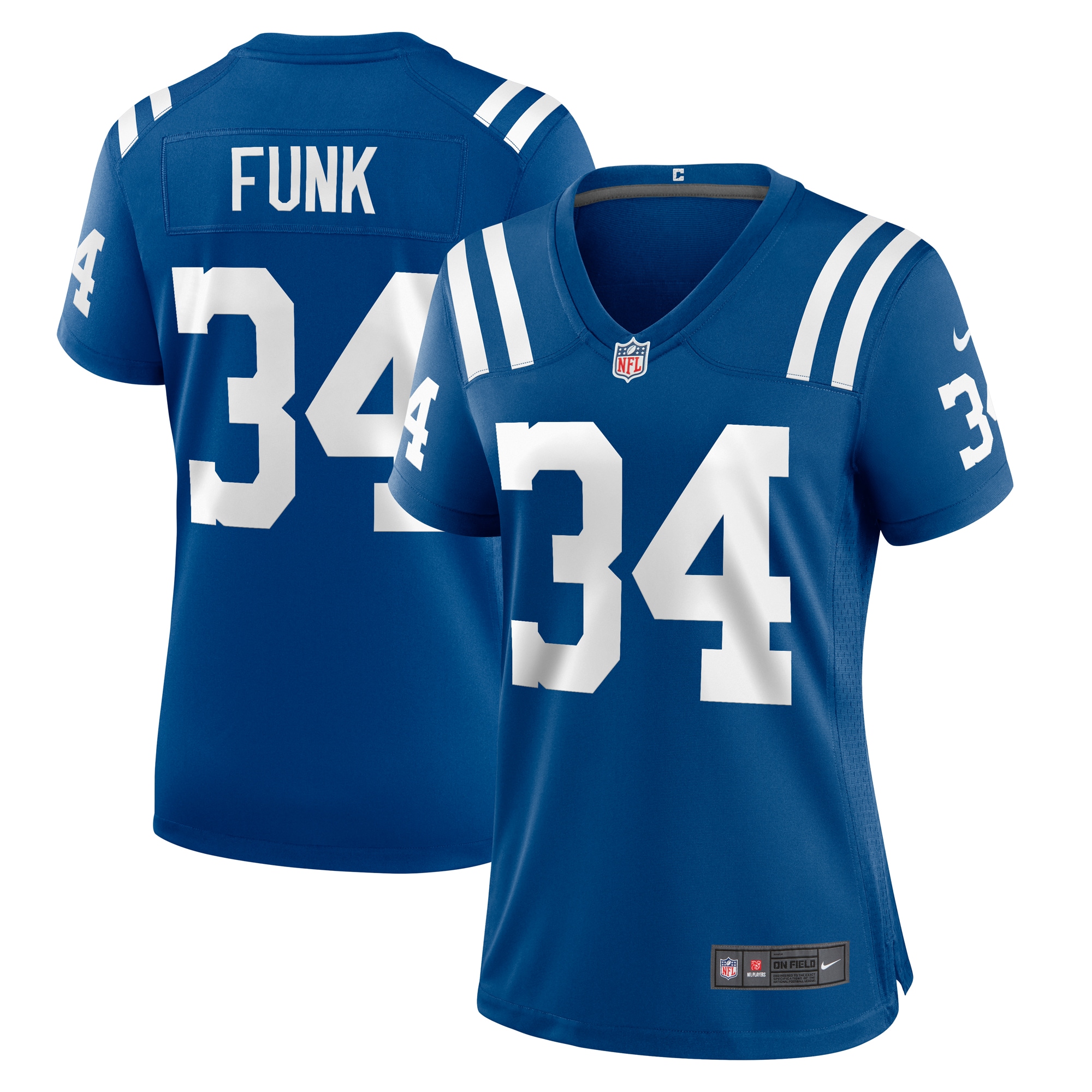 Women's Indianapolis Colts Jake Funk Royal Team Game Jersey Js8409