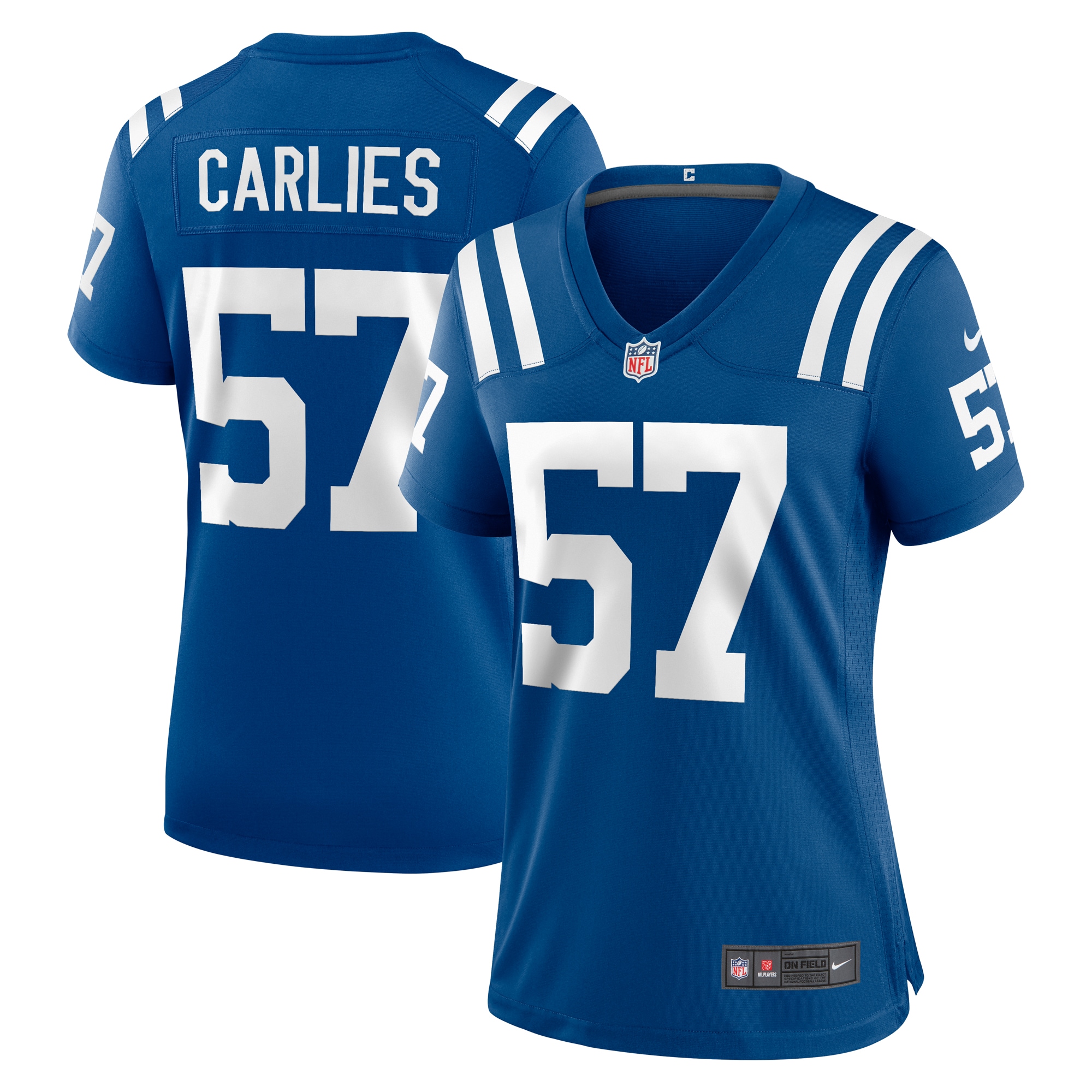 Women's Indianapolis Colts Jaylon Carlies Royal Game Jersey Js4975