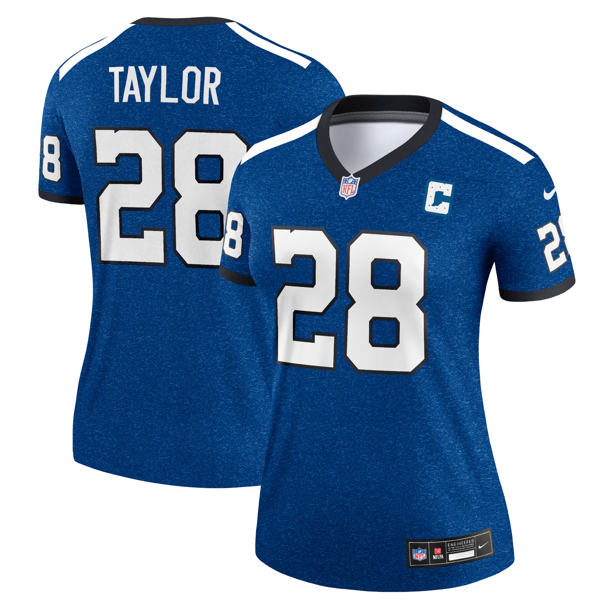 Women's Indianapolis Colts Jonathan Taylor Royal Alternate Legend Player Performance Top Js8523