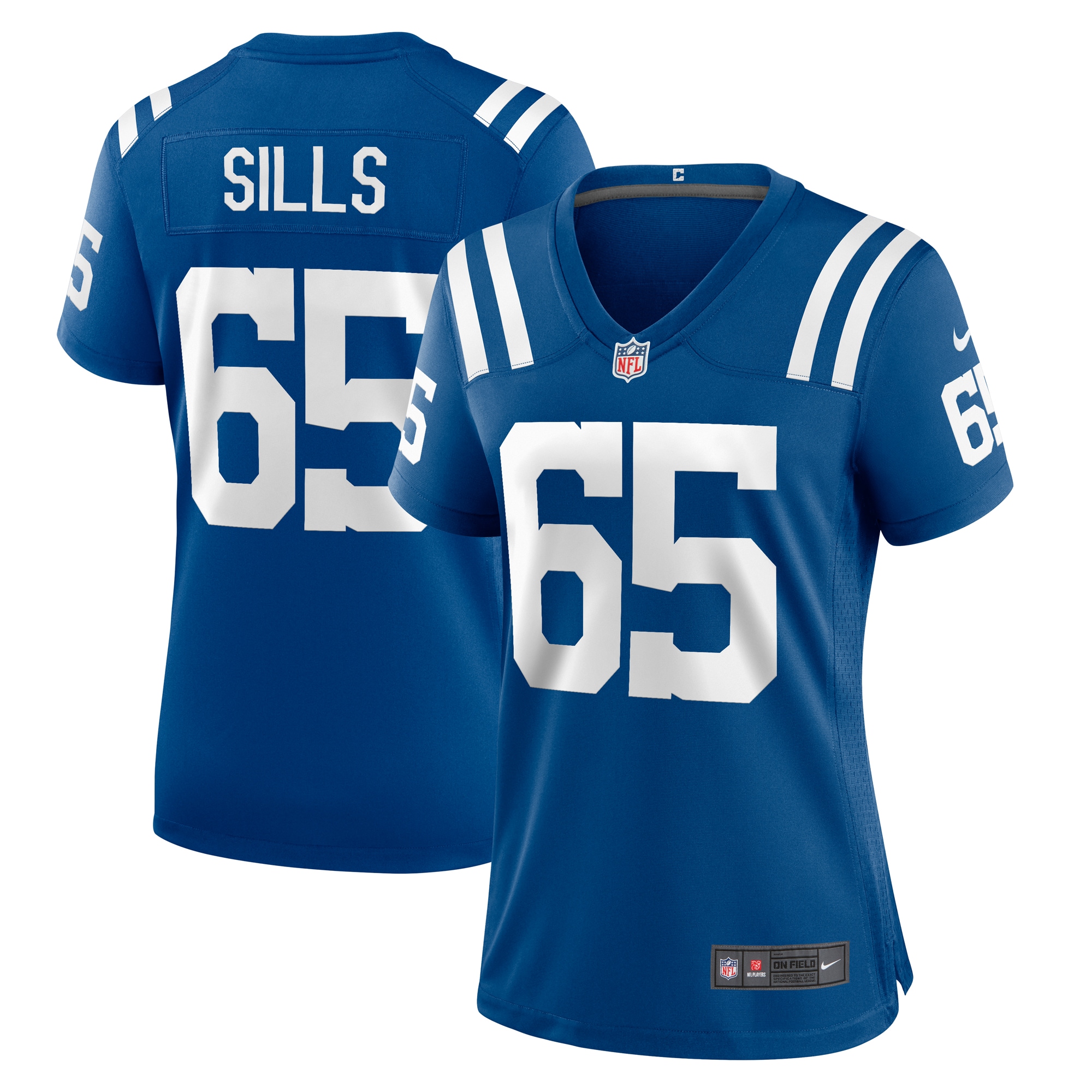 Women's Indianapolis Colts Josh Sills Royal Team Game Jersey Js6533