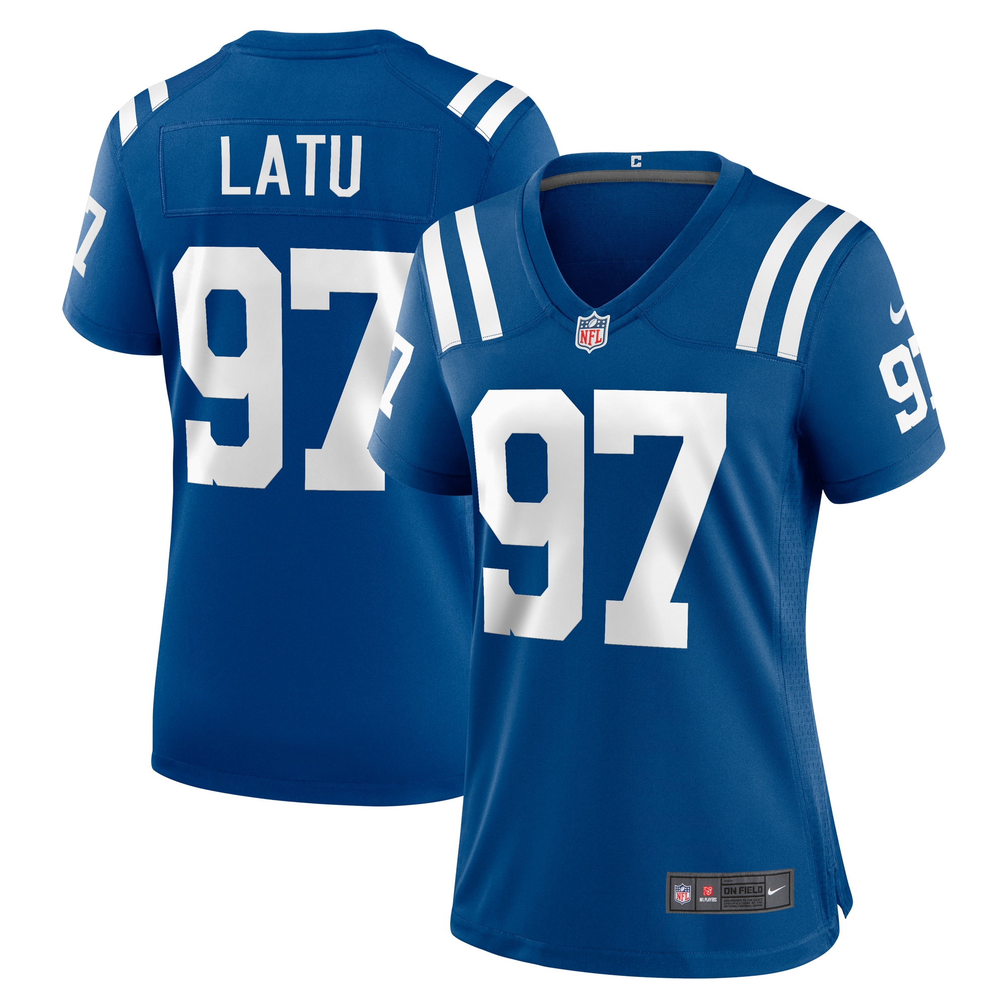 Women's Indianapolis Colts Laiatu Latu Royal Game Jersey Js7056