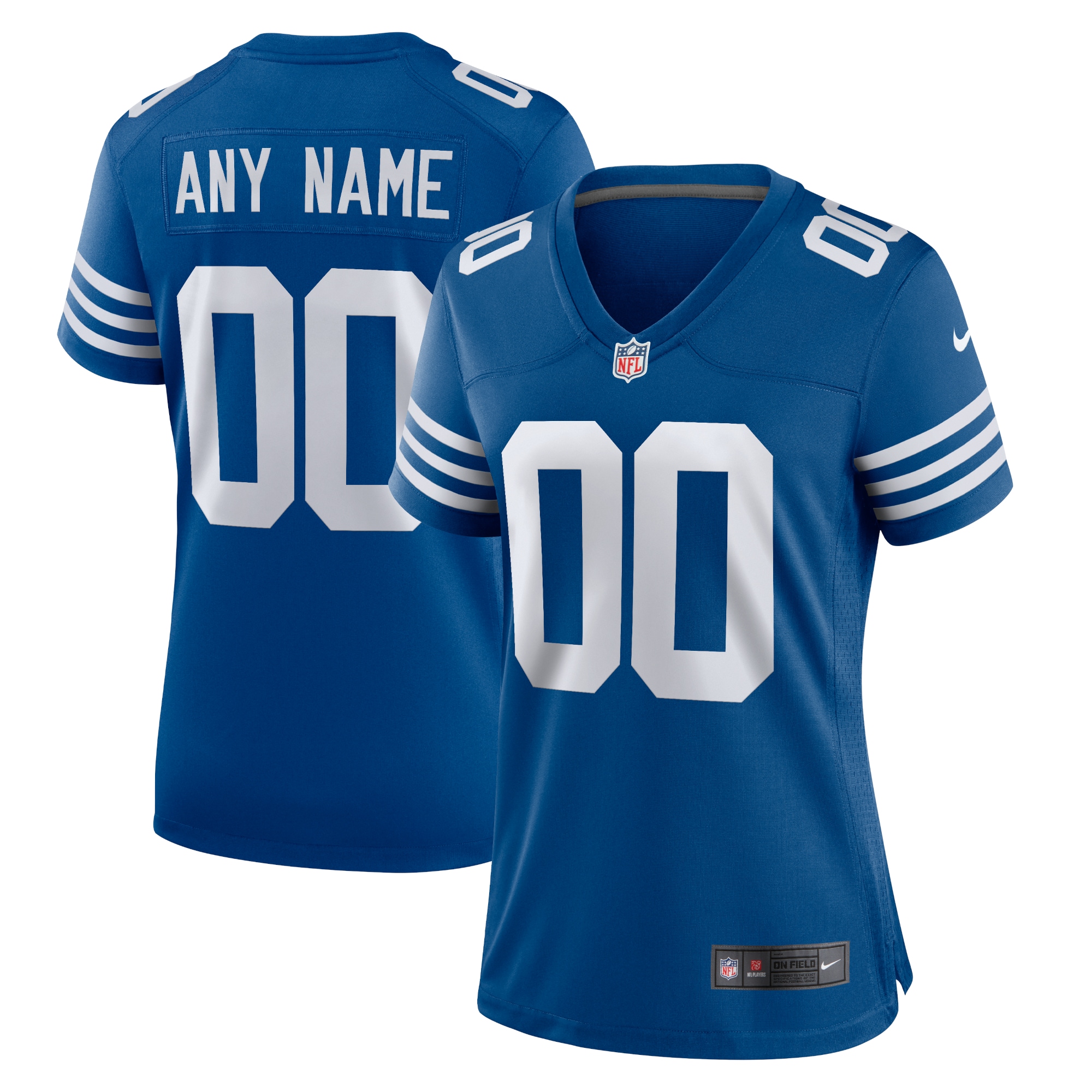 Women's Indianapolis Colts Royal Alternate Custom Jersey Js3588