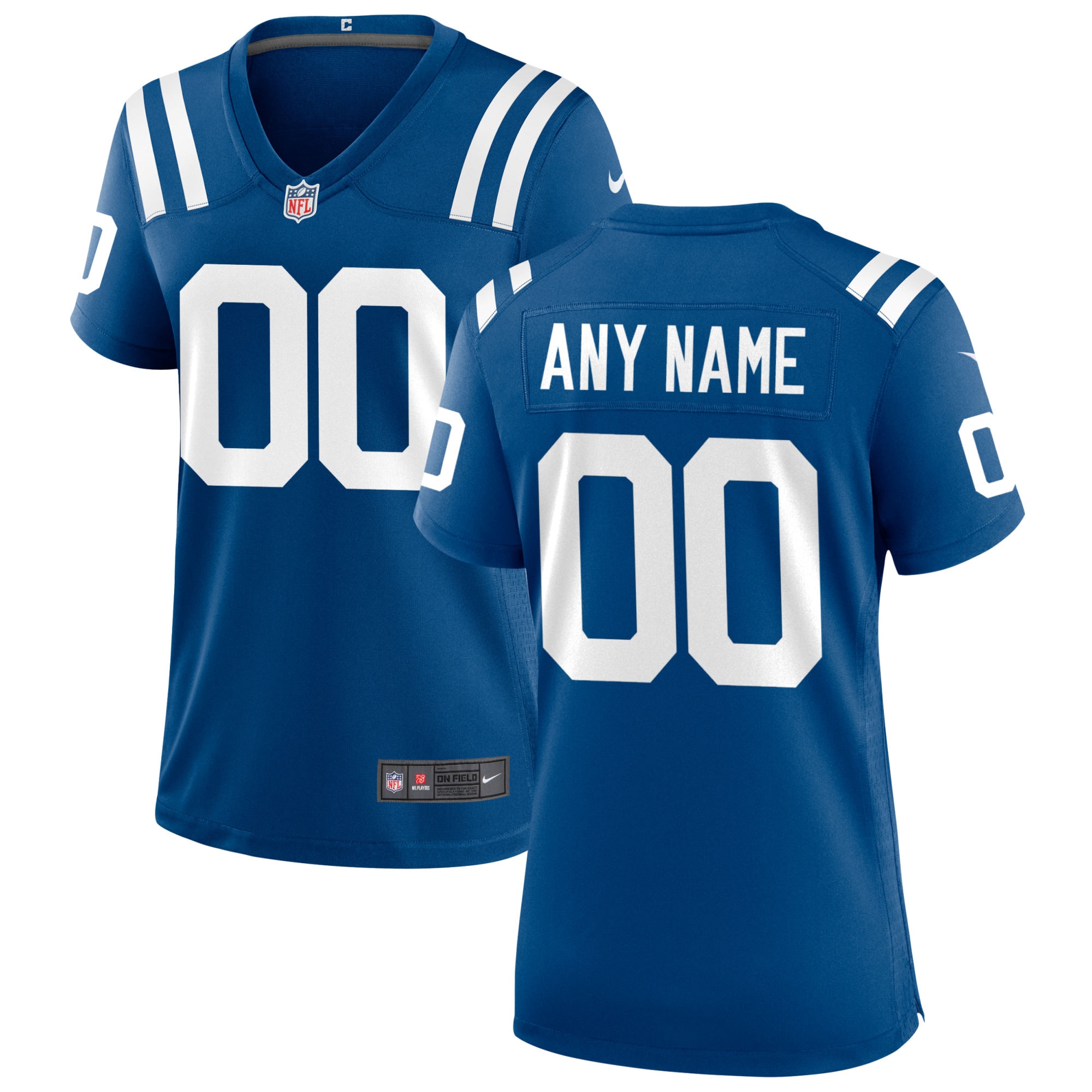 Women's Indianapolis Colts Royal Custom Game Jersey Js1145