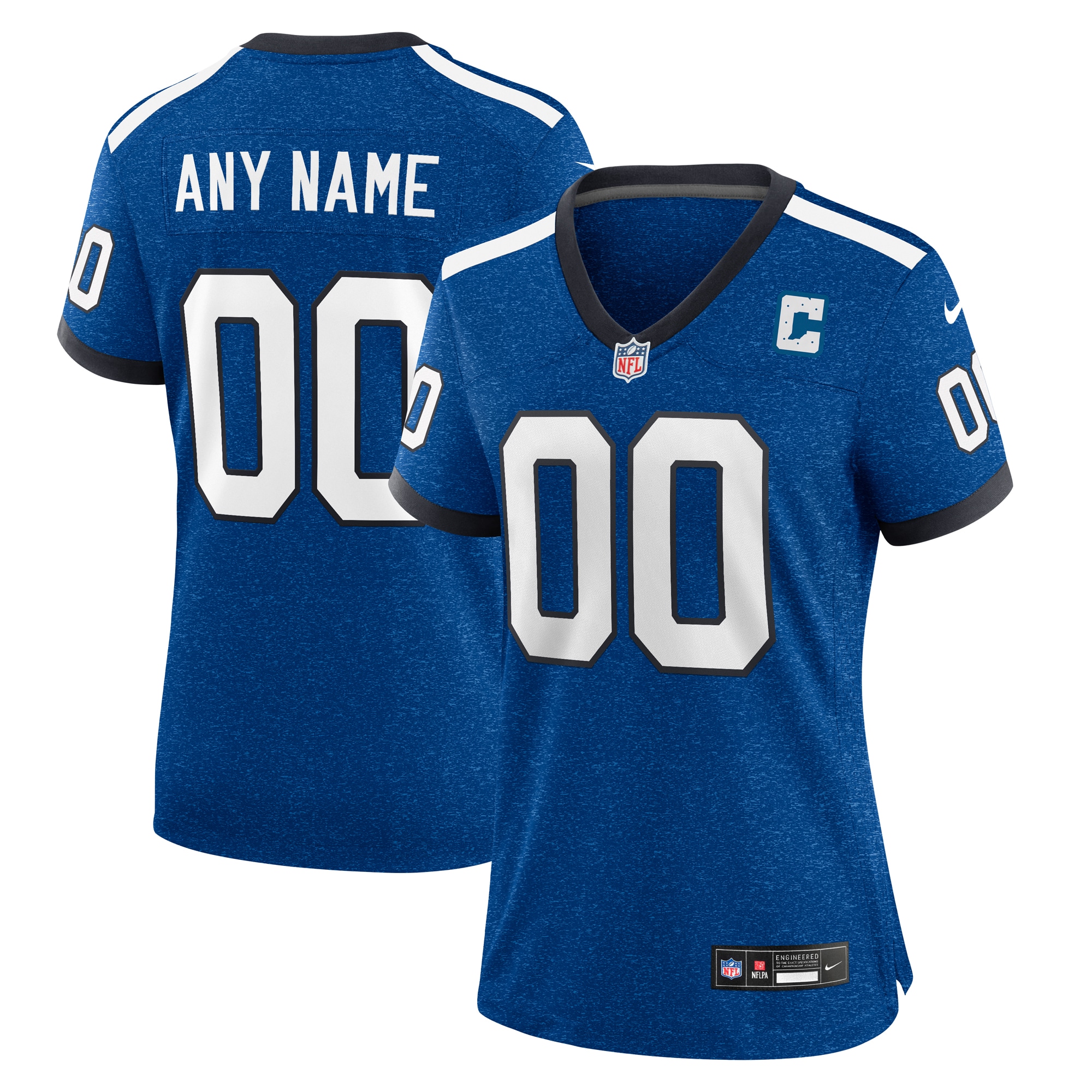 Women's Indianapolis Colts Royal Indiana Nights Alternate Custom Game Jersey Js8406