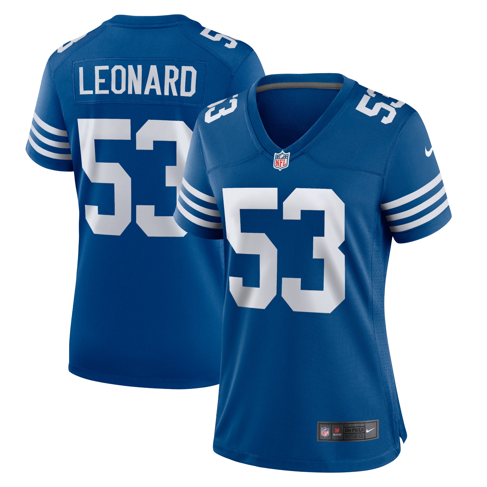 Women's Indianapolis Colts Shaquille Leonard Royal Alternate Game Jersey Js5355