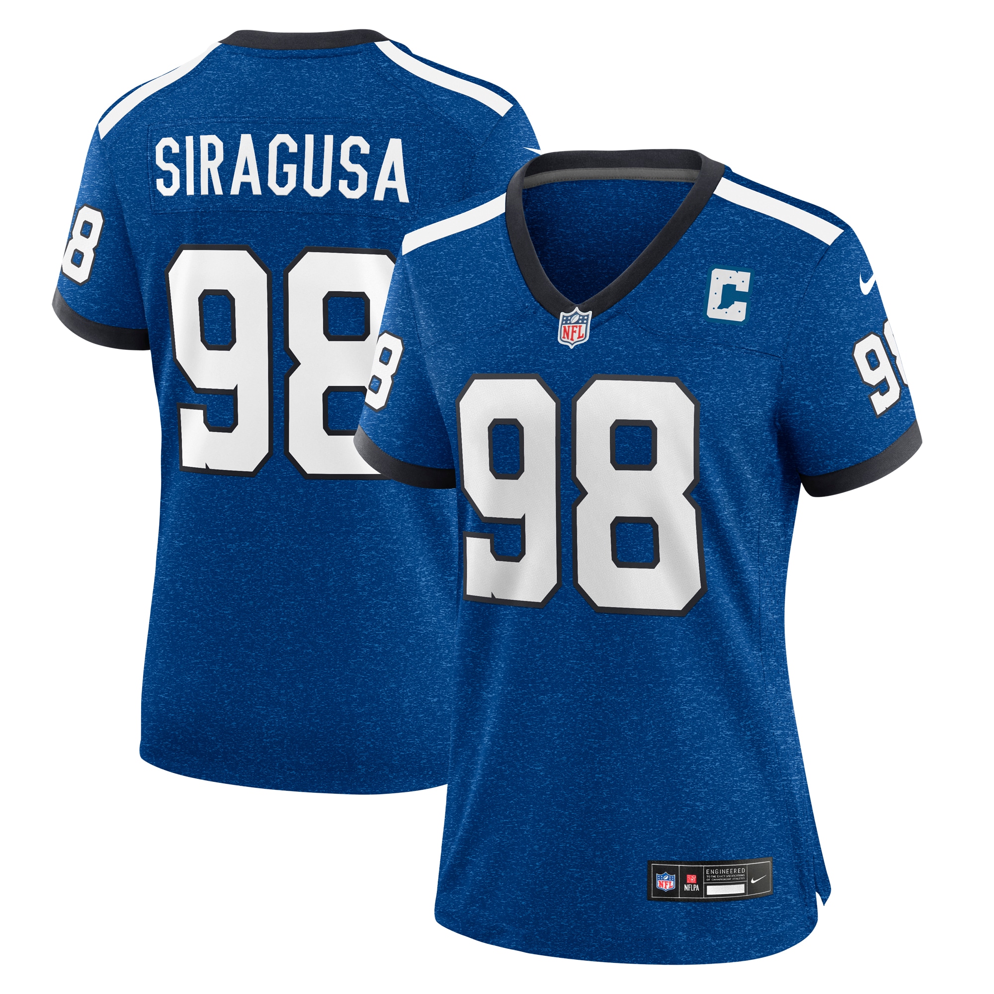 Women's Indianapolis Colts Tony Siragusa Royal Indiana Nights Alternate Game Jersey Js9911