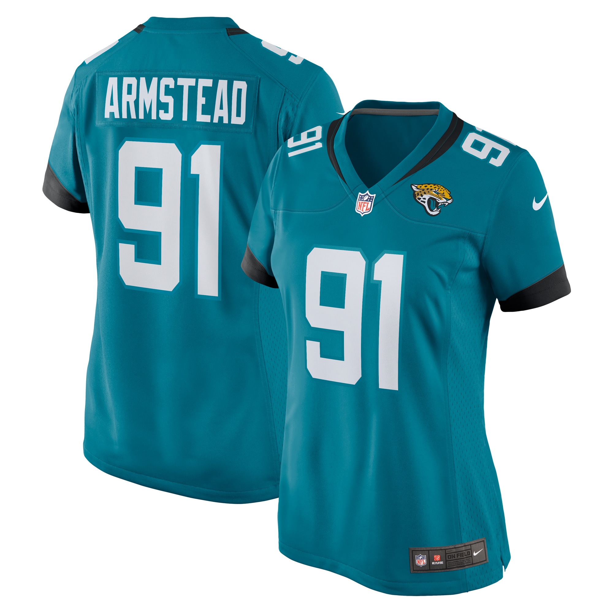 Women's Jacksonville Jaguars Arik Armstead Teal Team Game Jersey Js4480