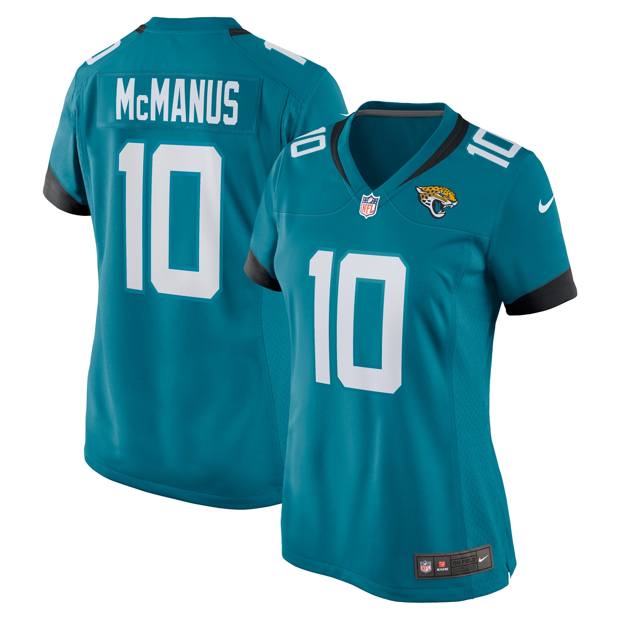 Women's Jacksonville Jaguars Brandon Mcmanus Teal Team Game Jersey Js6346