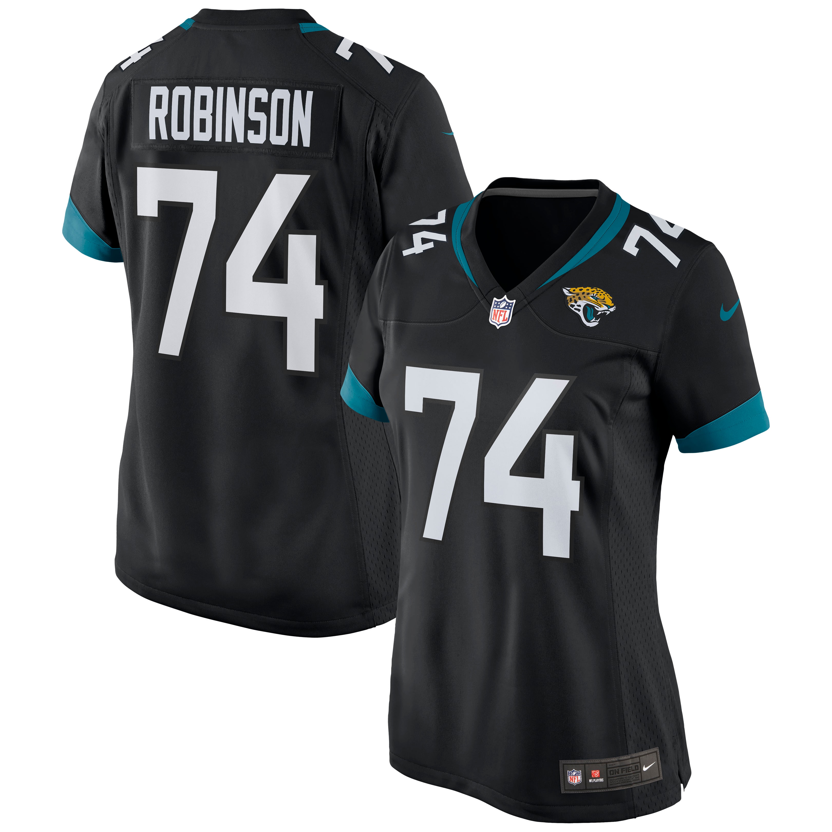 Women's Jacksonville Jaguars Cam Robinson Black Game Jersey Js7411