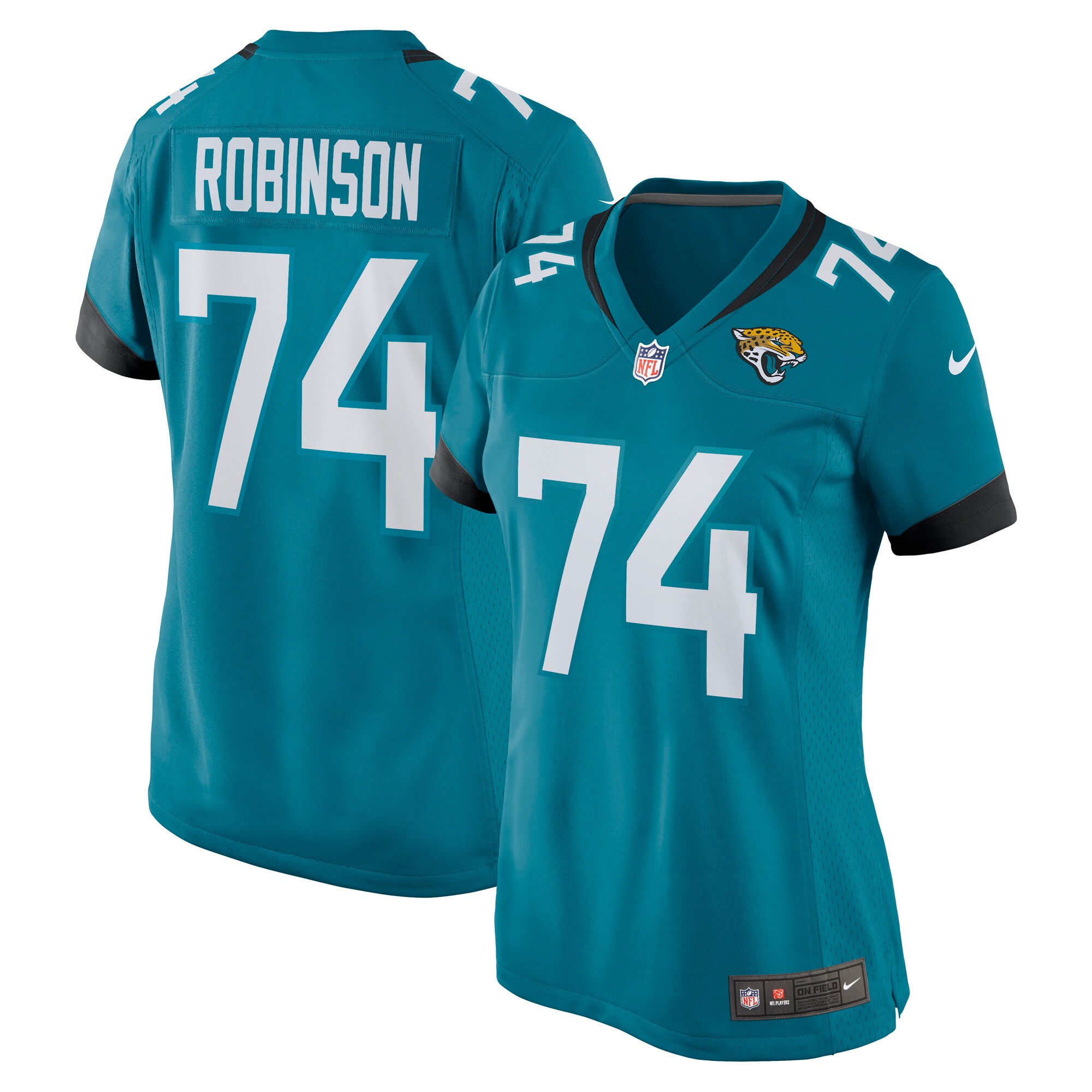 Women's Jacksonville Jaguars Cam Robinson Teal Game Jersey Js2430