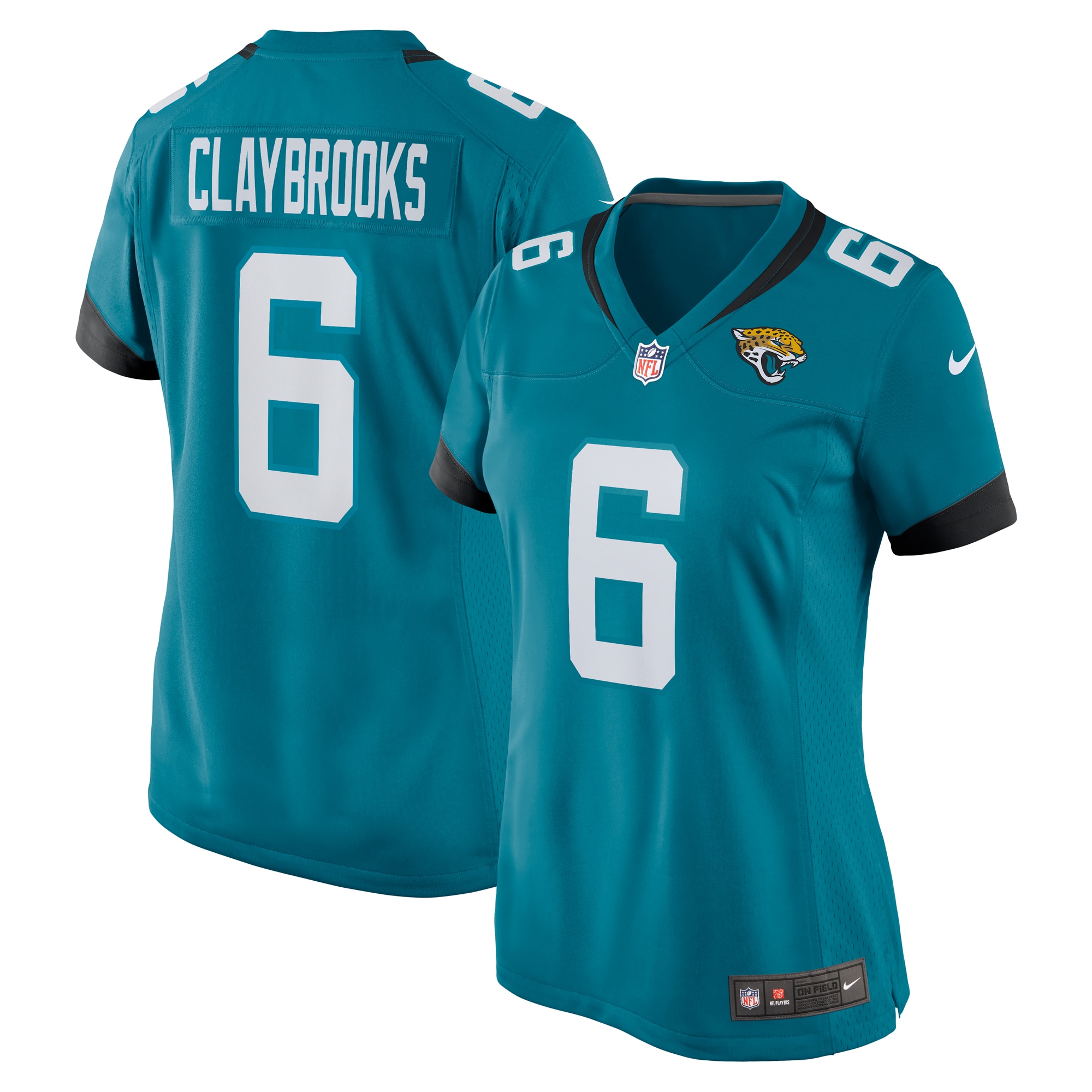 Women's Jacksonville Jaguars Chris Claybrooks Teal Game Player Jersey Js1430