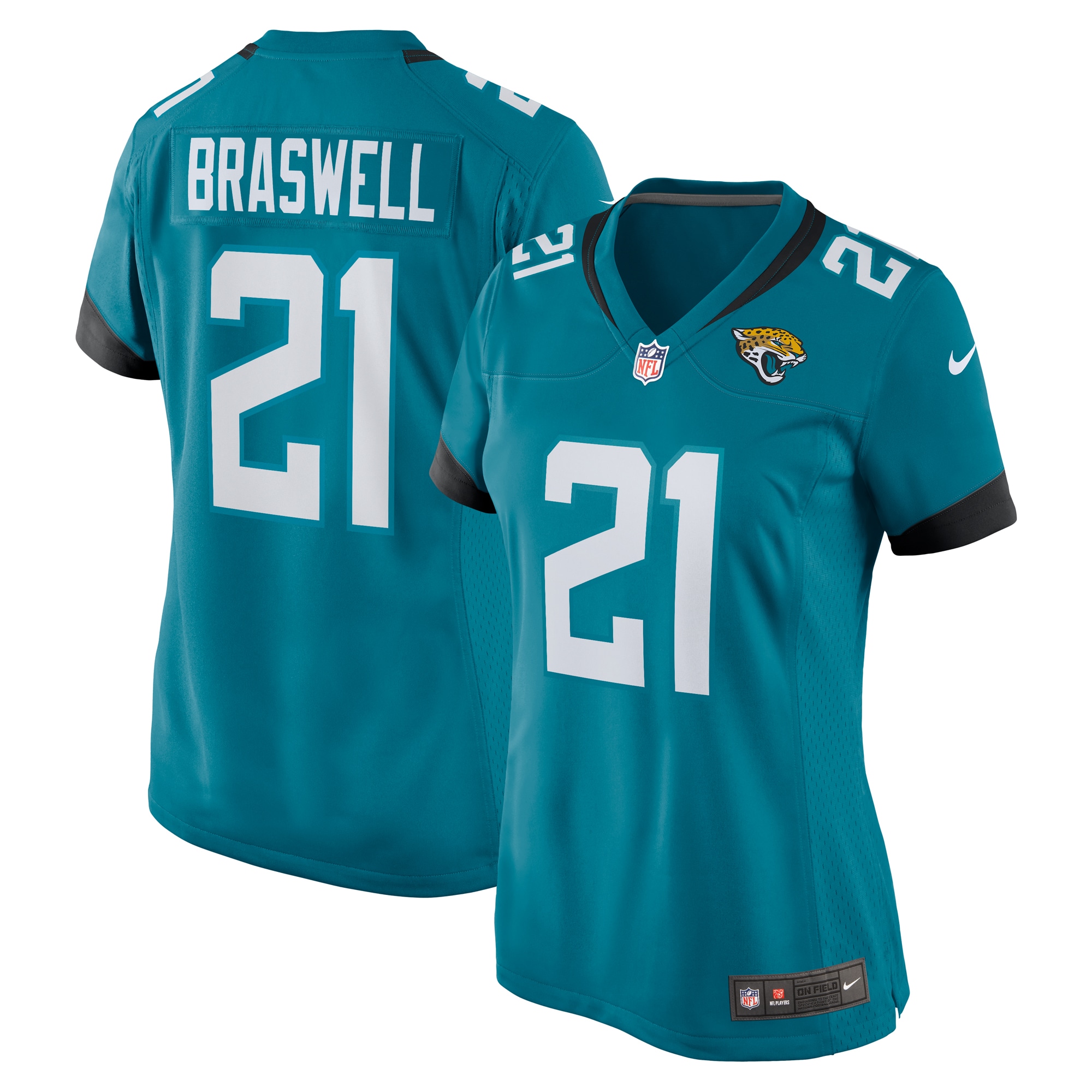Women's Jacksonville Jaguars Christian Braswell Teal Team Game Jersey Js7334