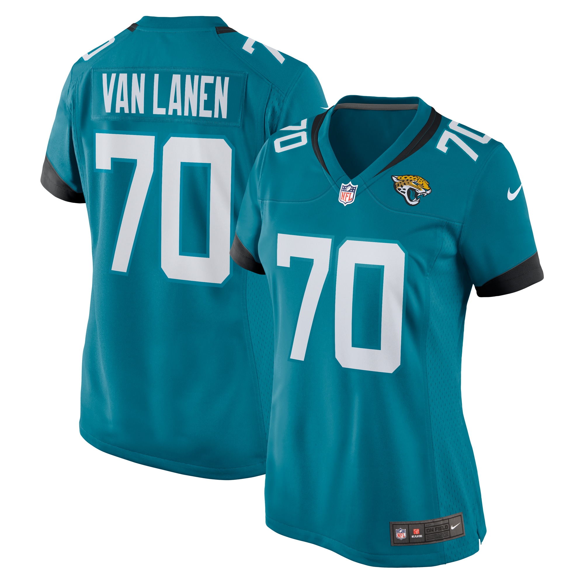 Women's Jacksonville Jaguars Cole Van Lanen Teal Game Player Jersey Js5466