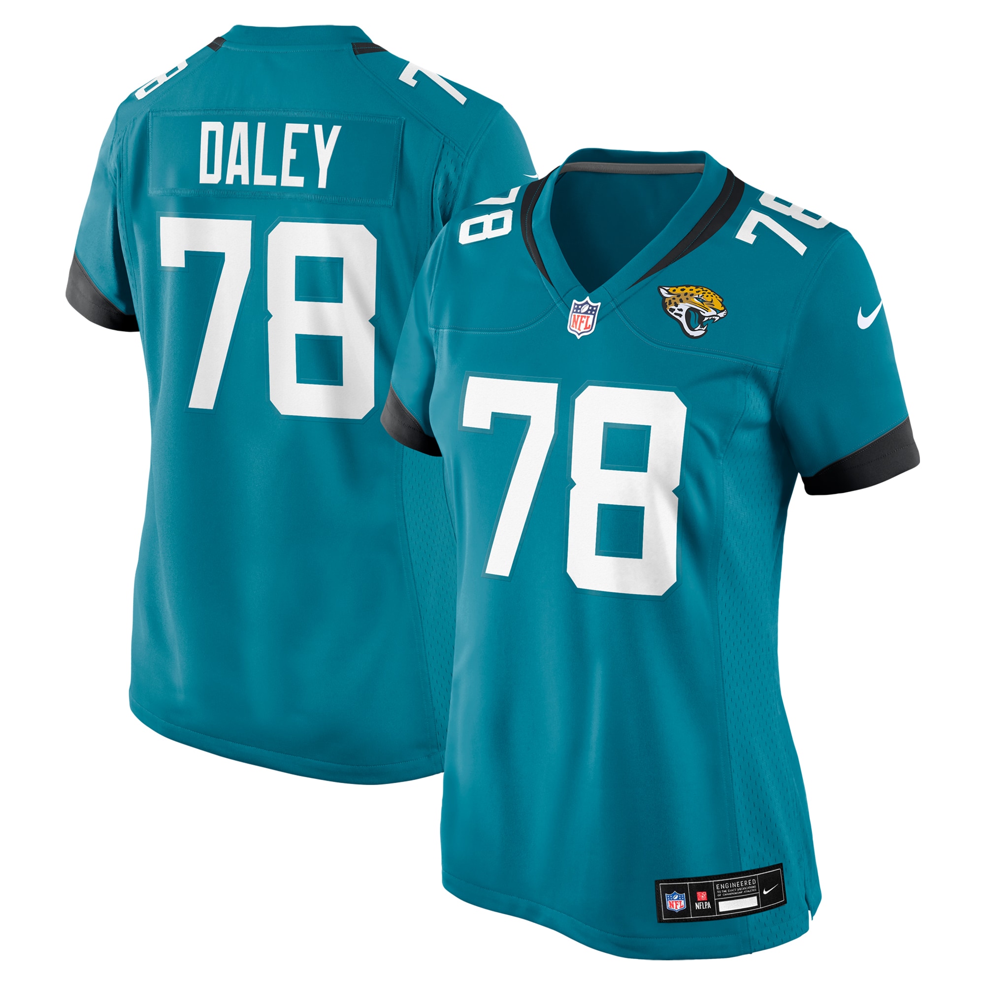 Women's Jacksonville Jaguars Dennis Daley Teal Game Jersey Js3822
