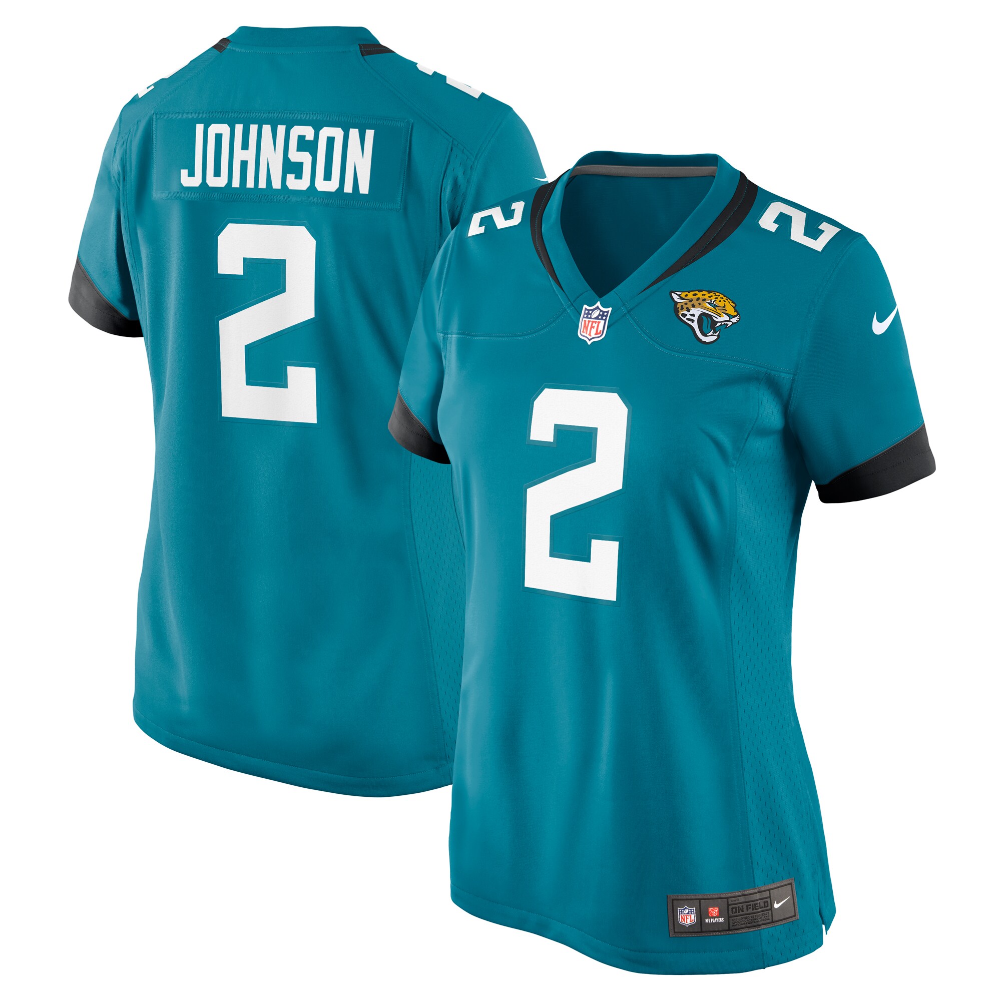 Women's Jacksonville Jaguars D'ernest Johnson Teal Game Jersey Js7978