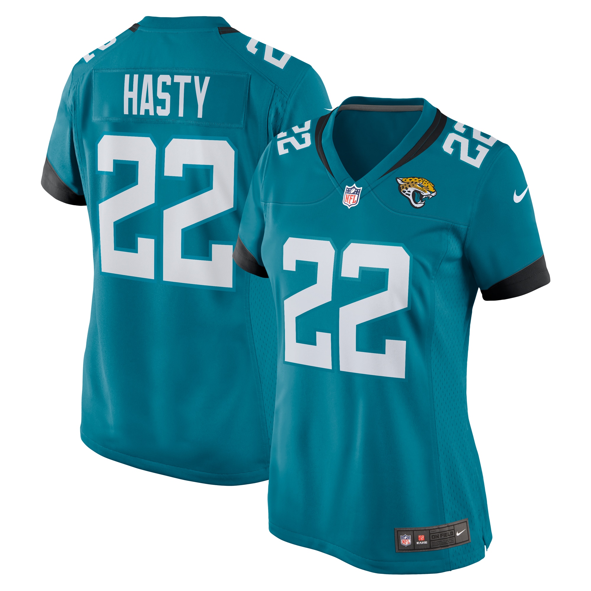 Women's Jacksonville Jaguars Jamycal Hasty Teal Game Player Jersey Js8821