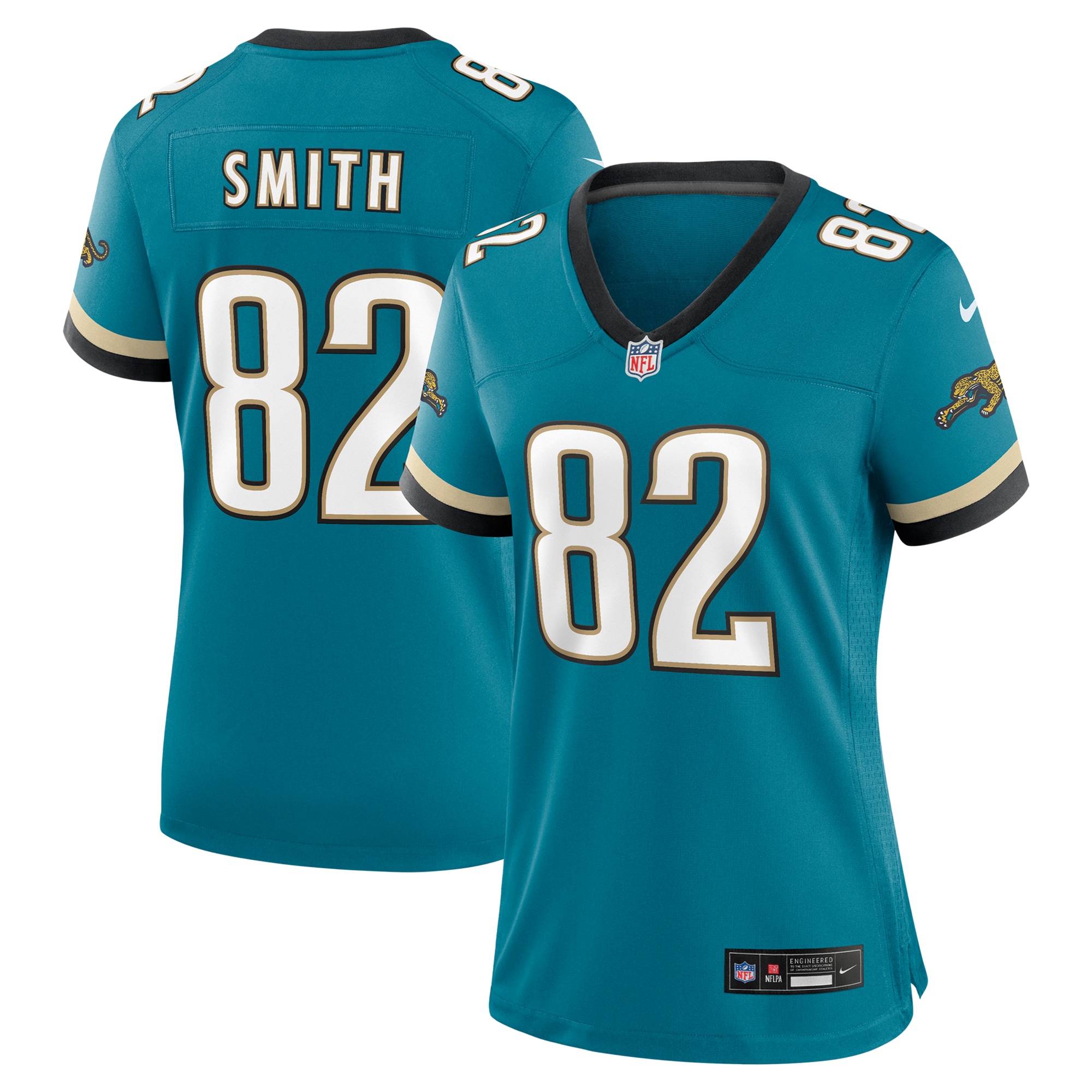 Women's Jacksonville Jaguars Jimmy Smith Teal Prowler Throwback Retired Player Game Jersey Js4795