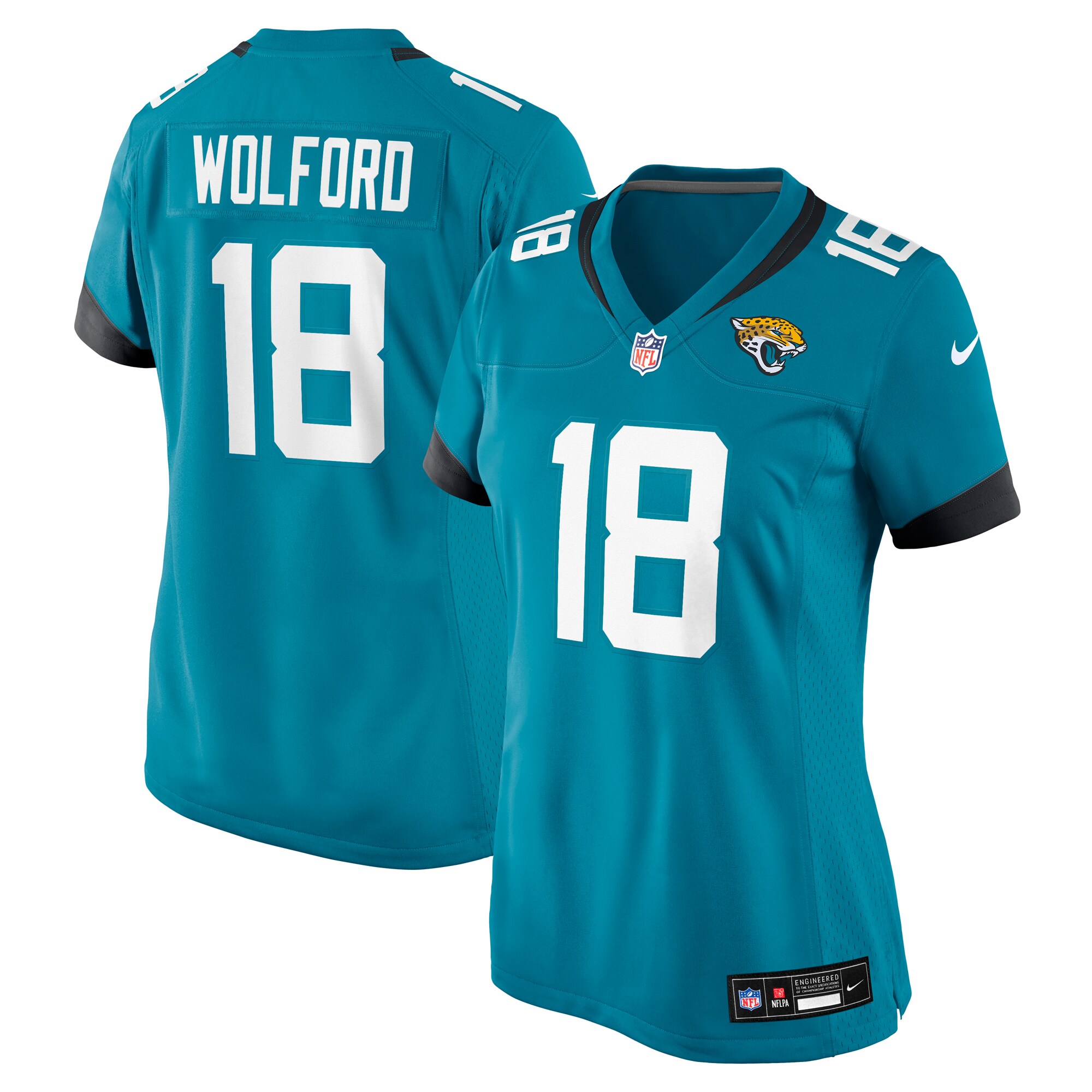 Women's Jacksonville Jaguars John Wolford Teal Team Game Jersey Js8172