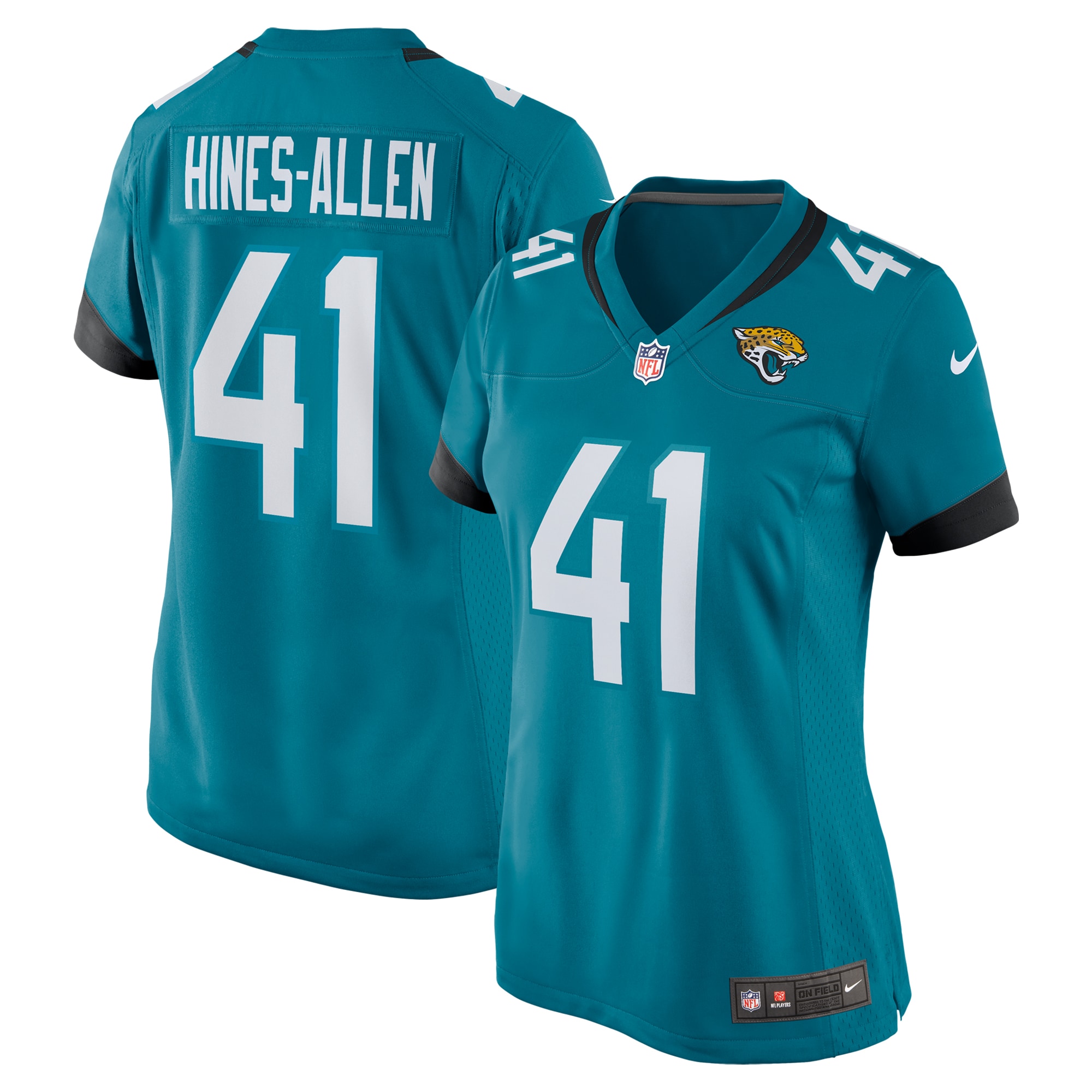 Women's Jacksonville Jaguars Josh Hines-allen Teal Player Game Jersey Js6753