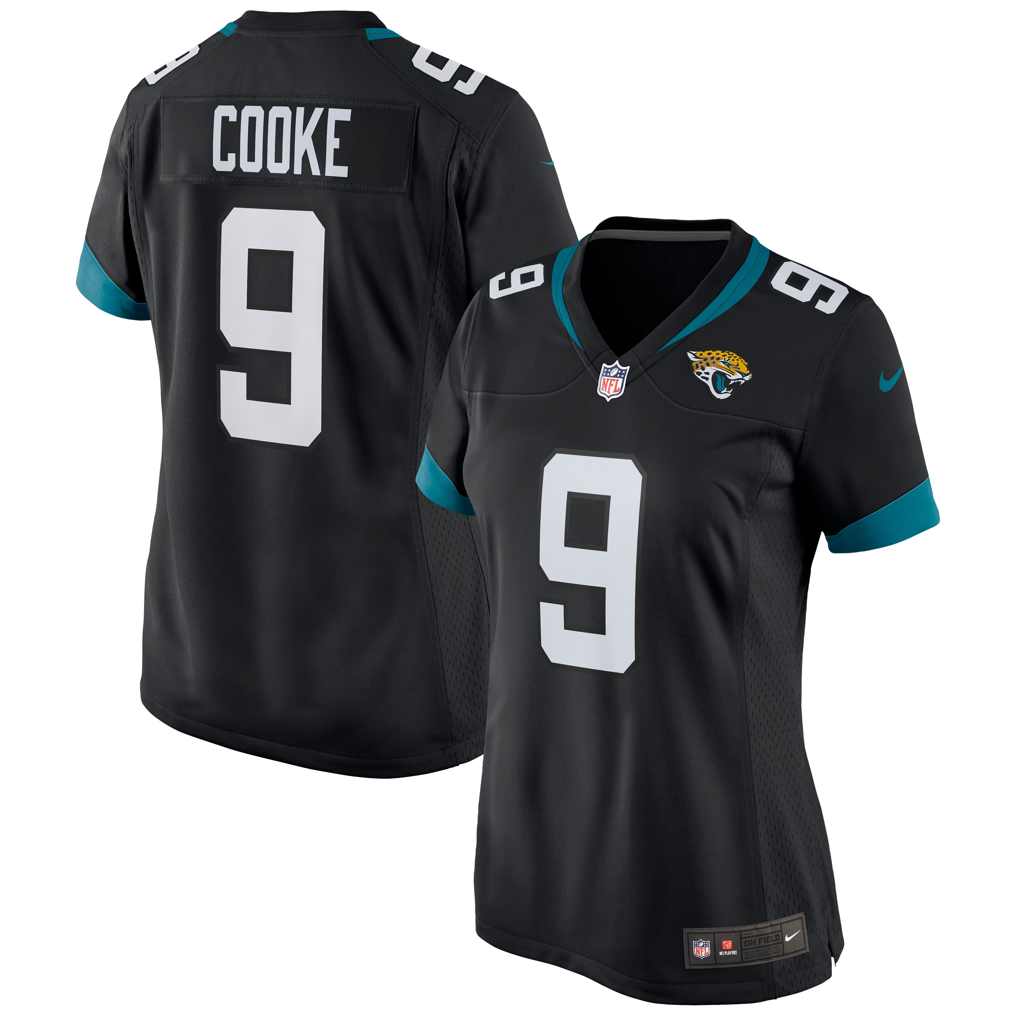 Women's Jacksonville Jaguars Logan Cooke Black Game Jersey Js9943