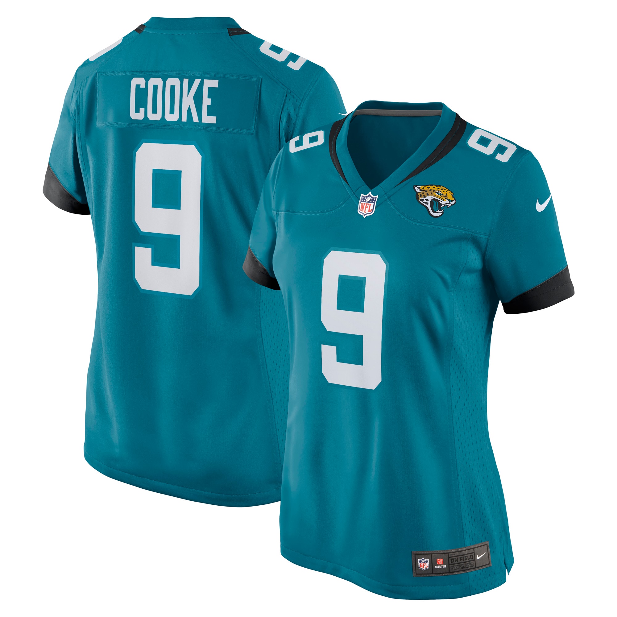 Women's Jacksonville Jaguars Logan Cooke Teal Game Jersey Js7447