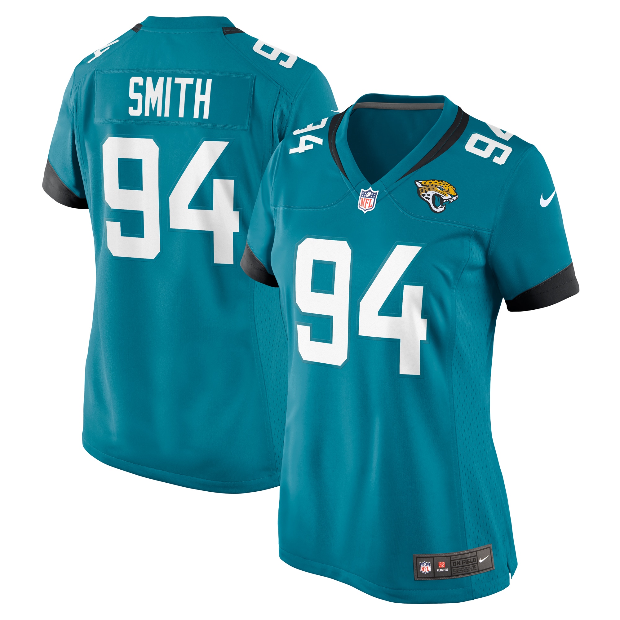 Women's Jacksonville Jaguars Maason Smith Teal Game Jersey Js8721