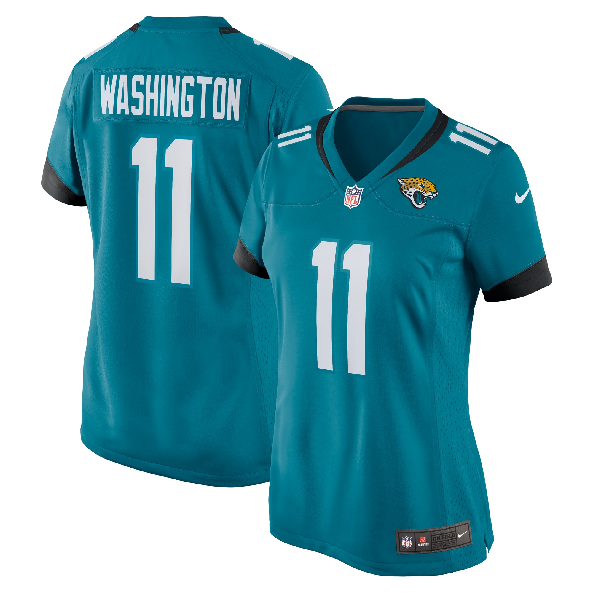Women's Jacksonville Jaguars Parker Washington Teal Team Game Jersey Js8676