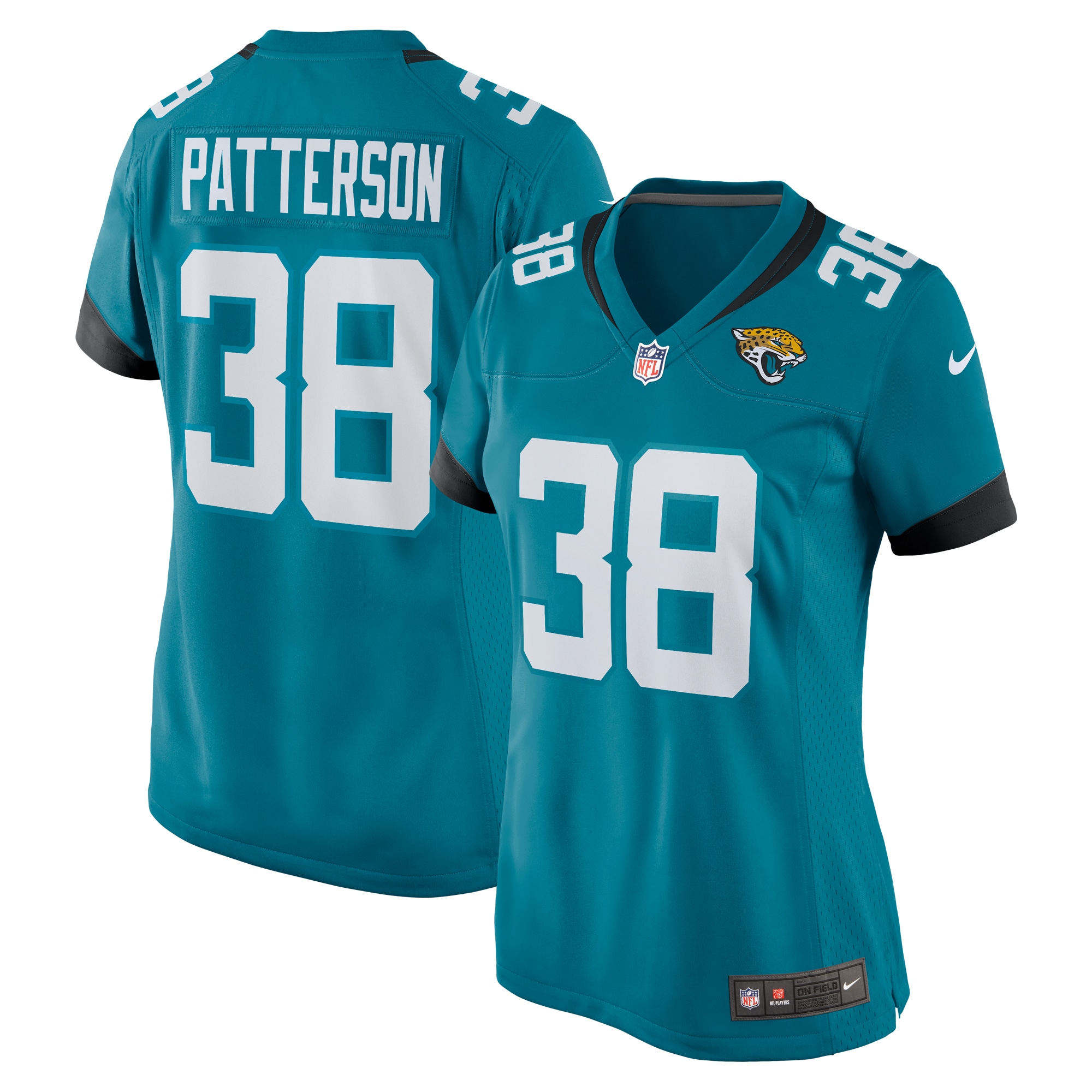 Women's Jacksonville Jaguars Riley Patterson Teal Team Game Jersey Js9301