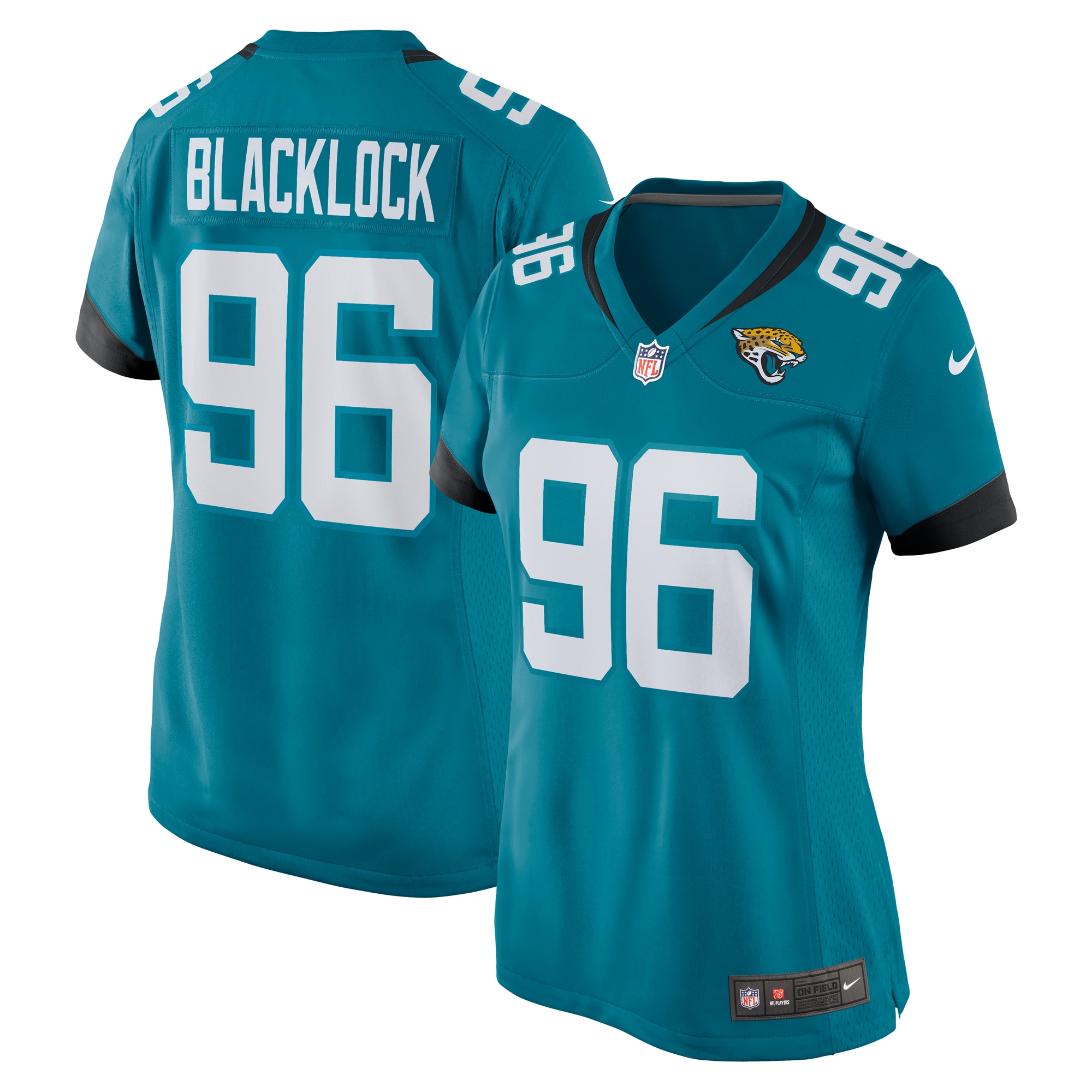 Women's Jacksonville Jaguars Ross Blacklock Teal Team Game Jersey Js8583