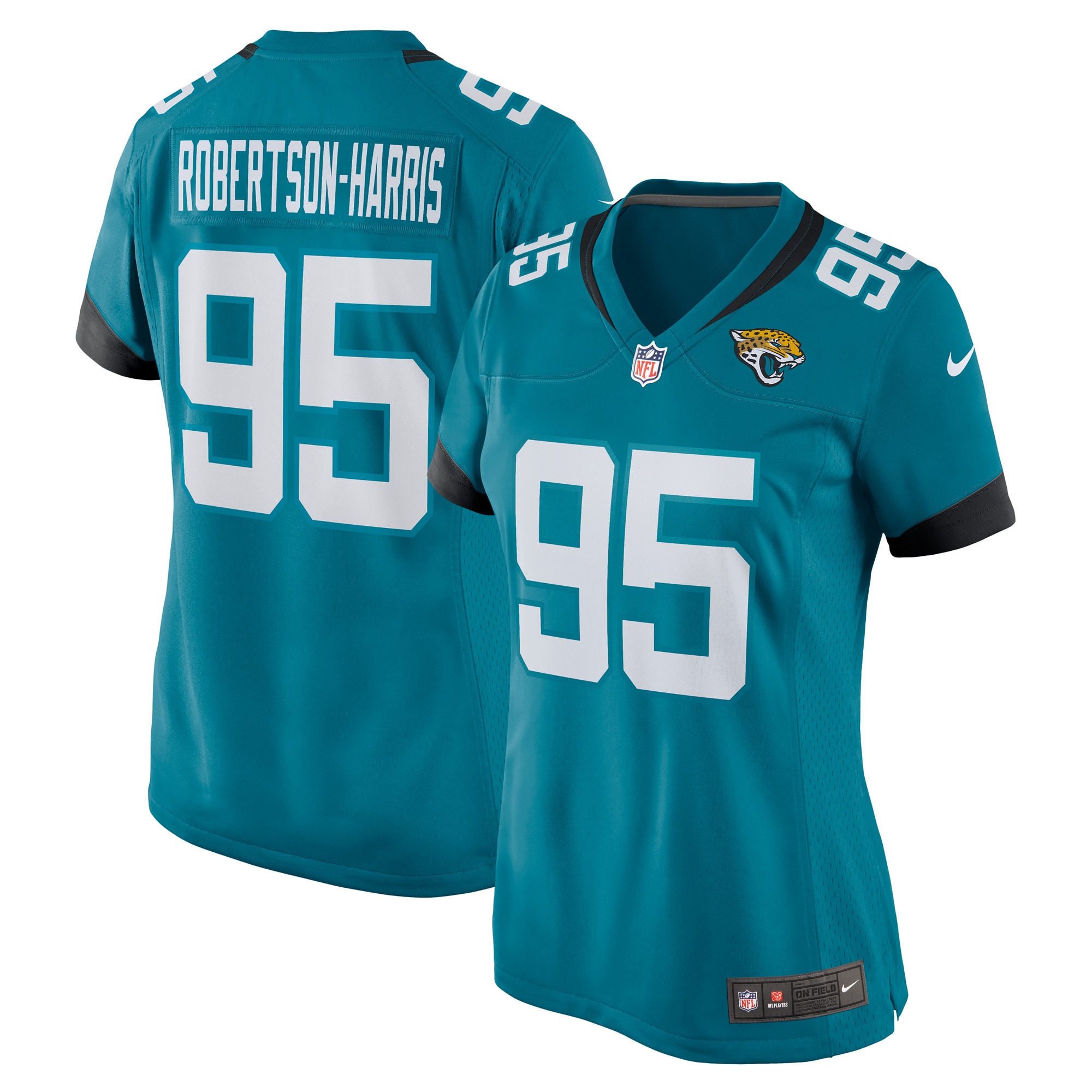 Women's Jacksonville Jaguars Roy Robertson-harris Teal Game Jersey Js7765