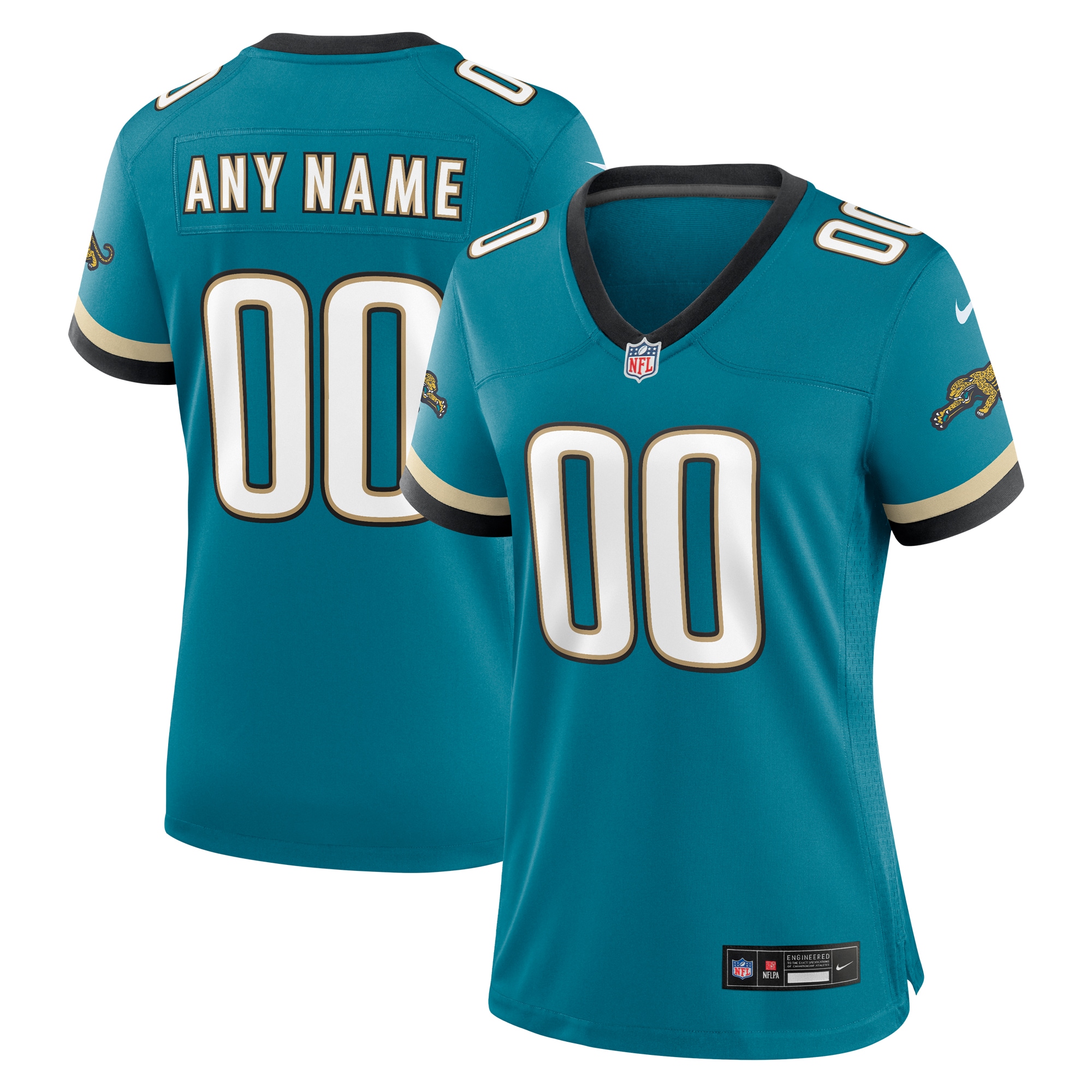 Women's Jacksonville Jaguars Teal Prowler Throwback Custom Game Jersey Js5413