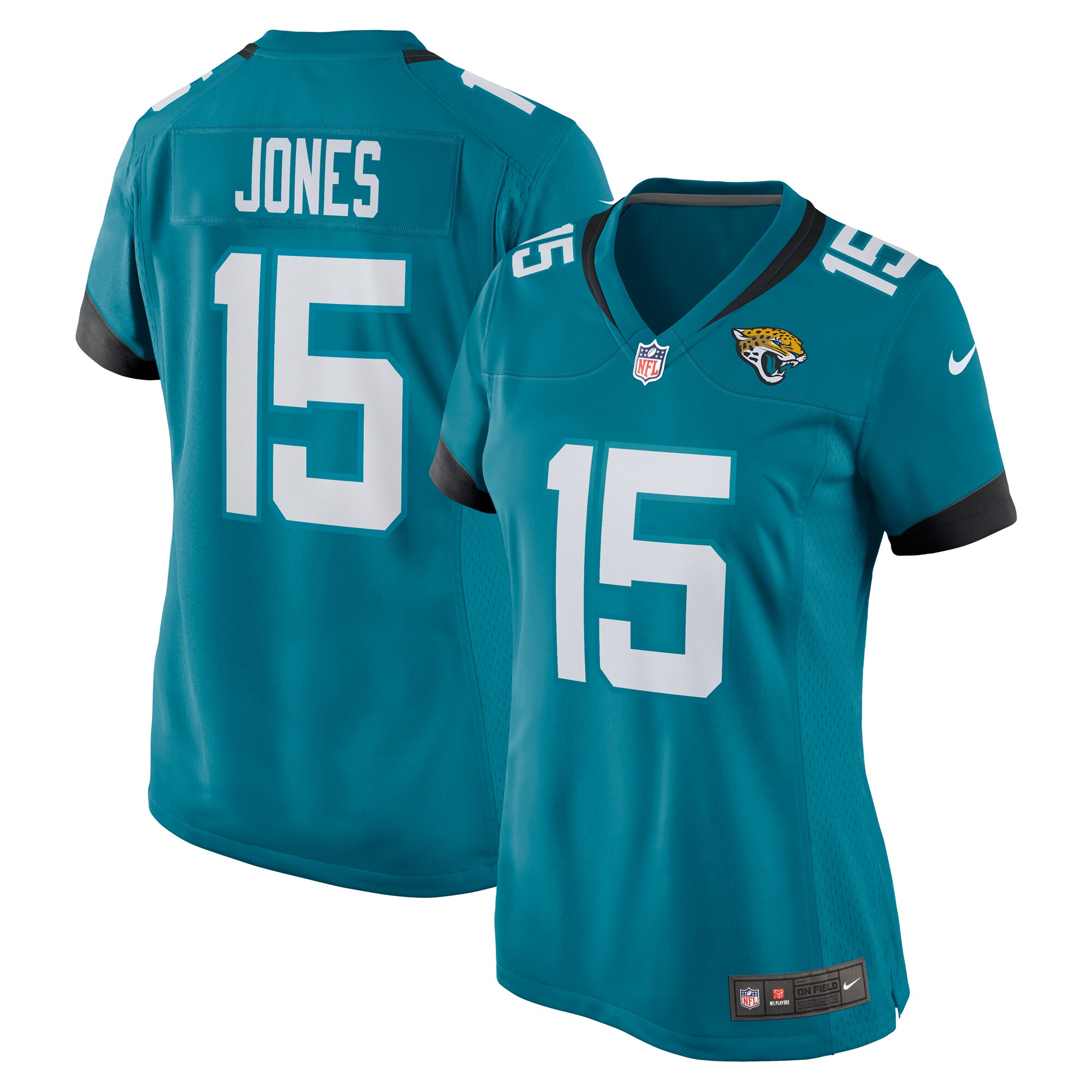 Women's Jacksonville Jaguars Tim Jones Teal Game Player Jersey Js1235