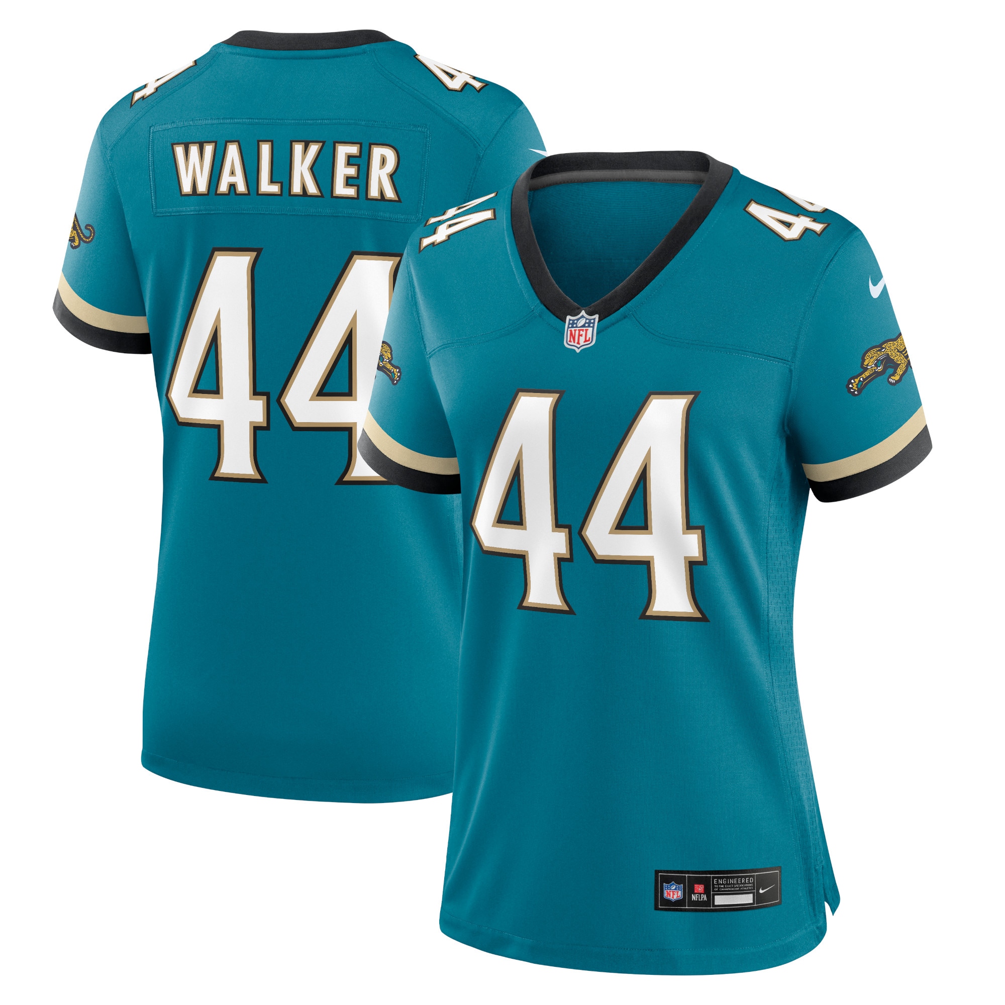 Women's Jacksonville Jaguars Travon Walker Teal Prowler Throwback Game Jersey Js1822