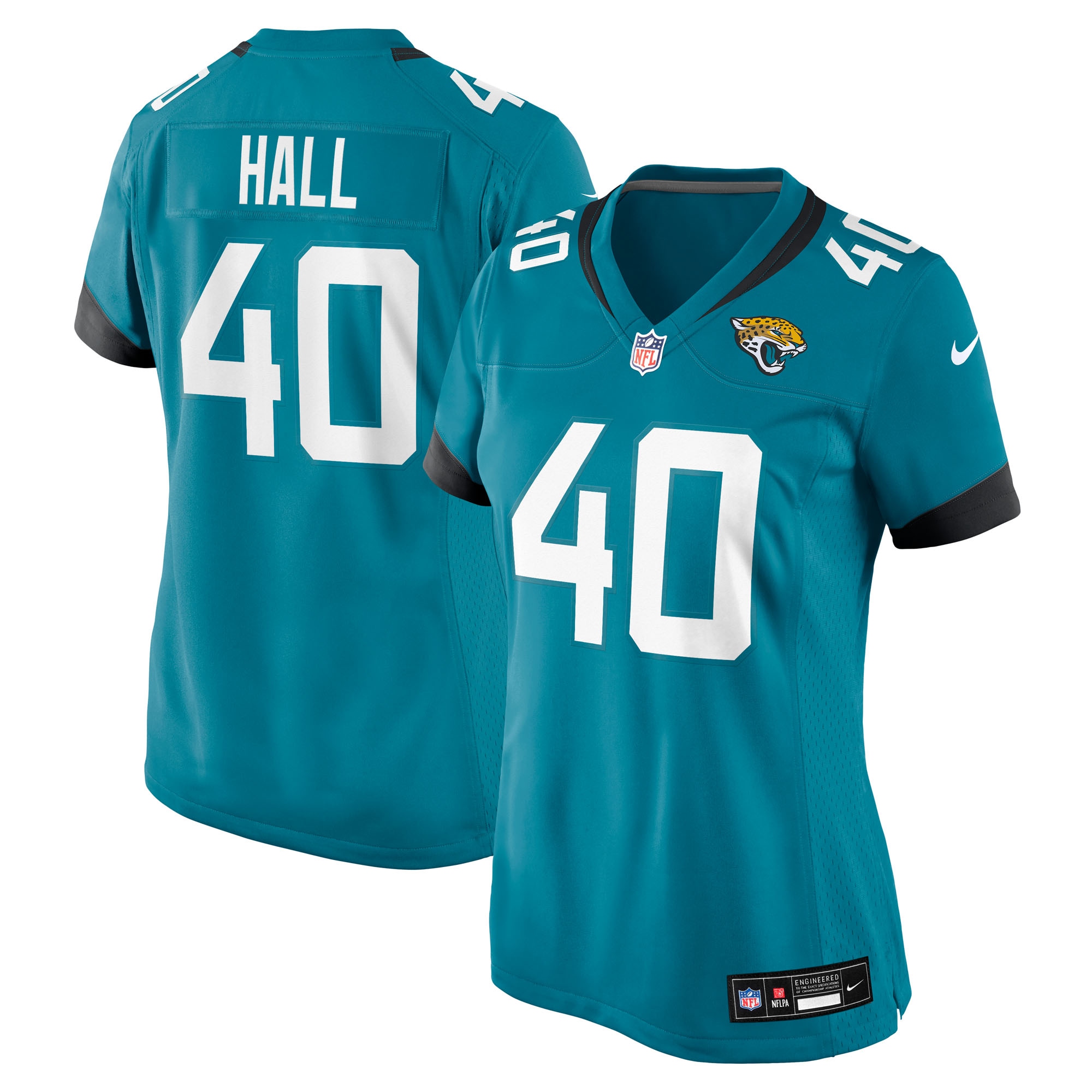 Women's Jacksonville Jaguars Tyler Hall Teal Team Game Jersey Js5101