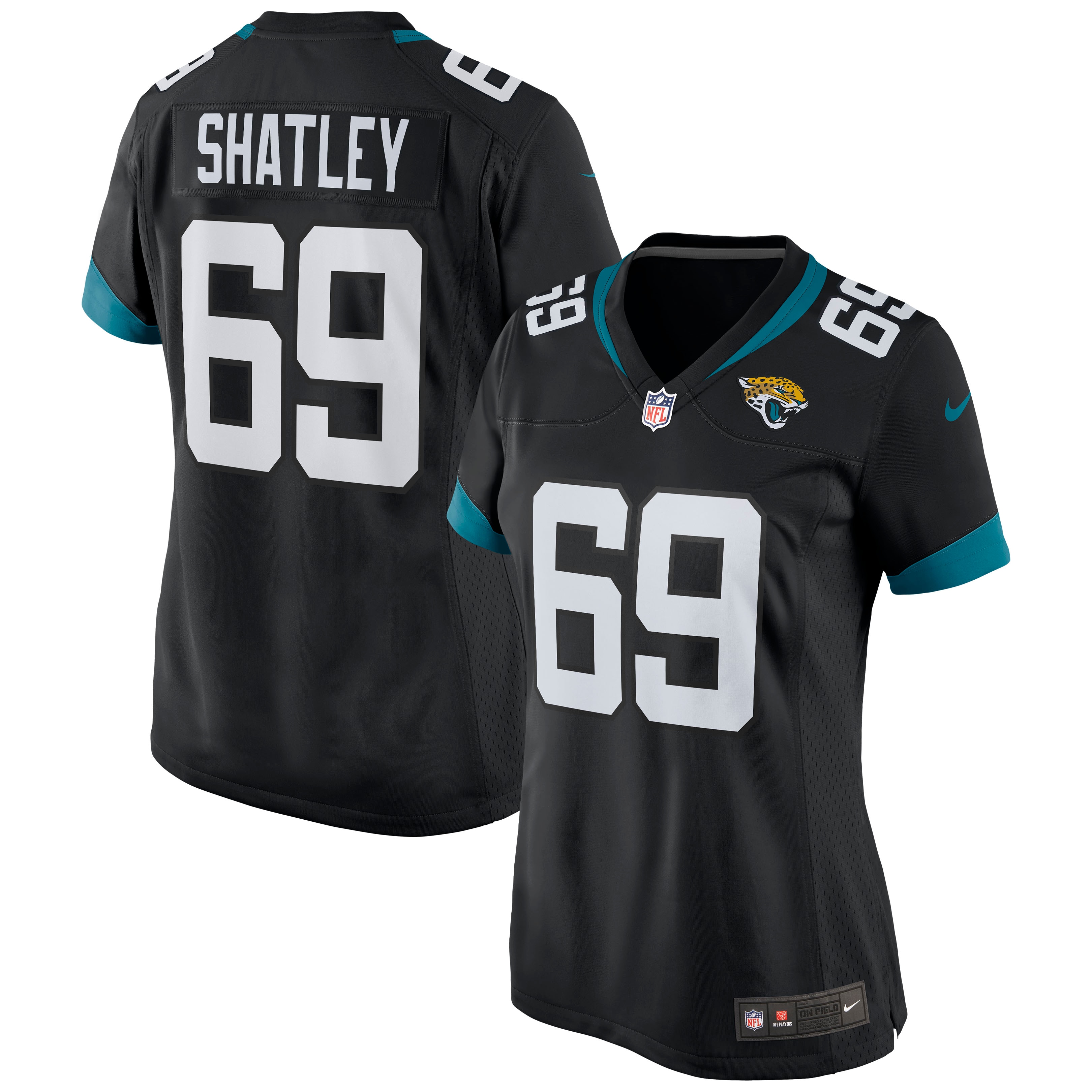 Women's Jacksonville Jaguars Tyler Shatley Black Game Jersey Js8202