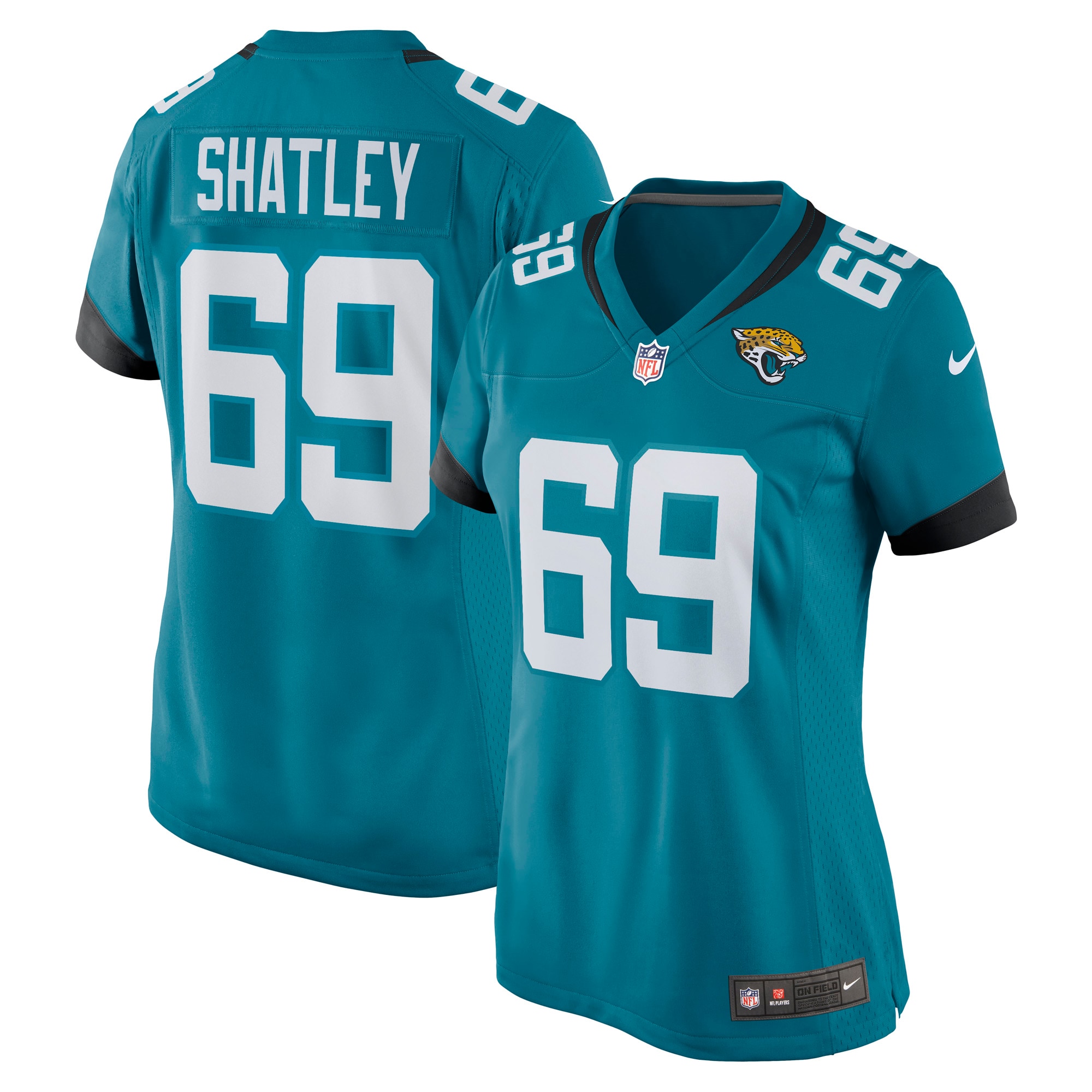 Women's Jacksonville Jaguars Tyler Shatley Teal Game Jersey Js3206
