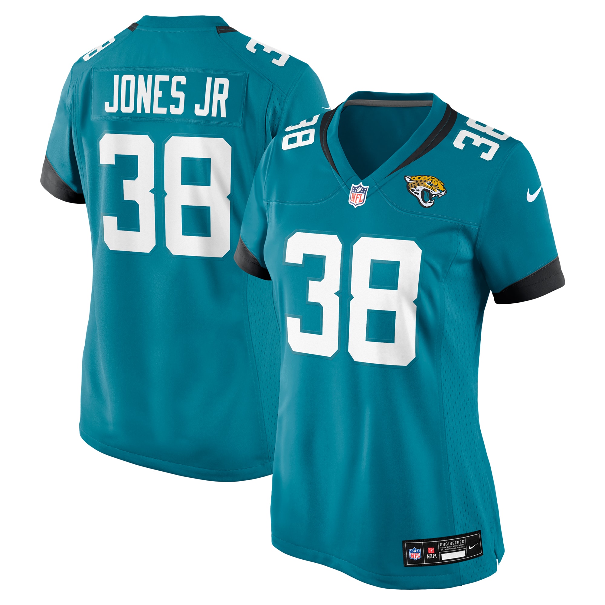 Women's Jacksonville Jaguars Velus Jones Jr. Teal Game Jersey Js1262
